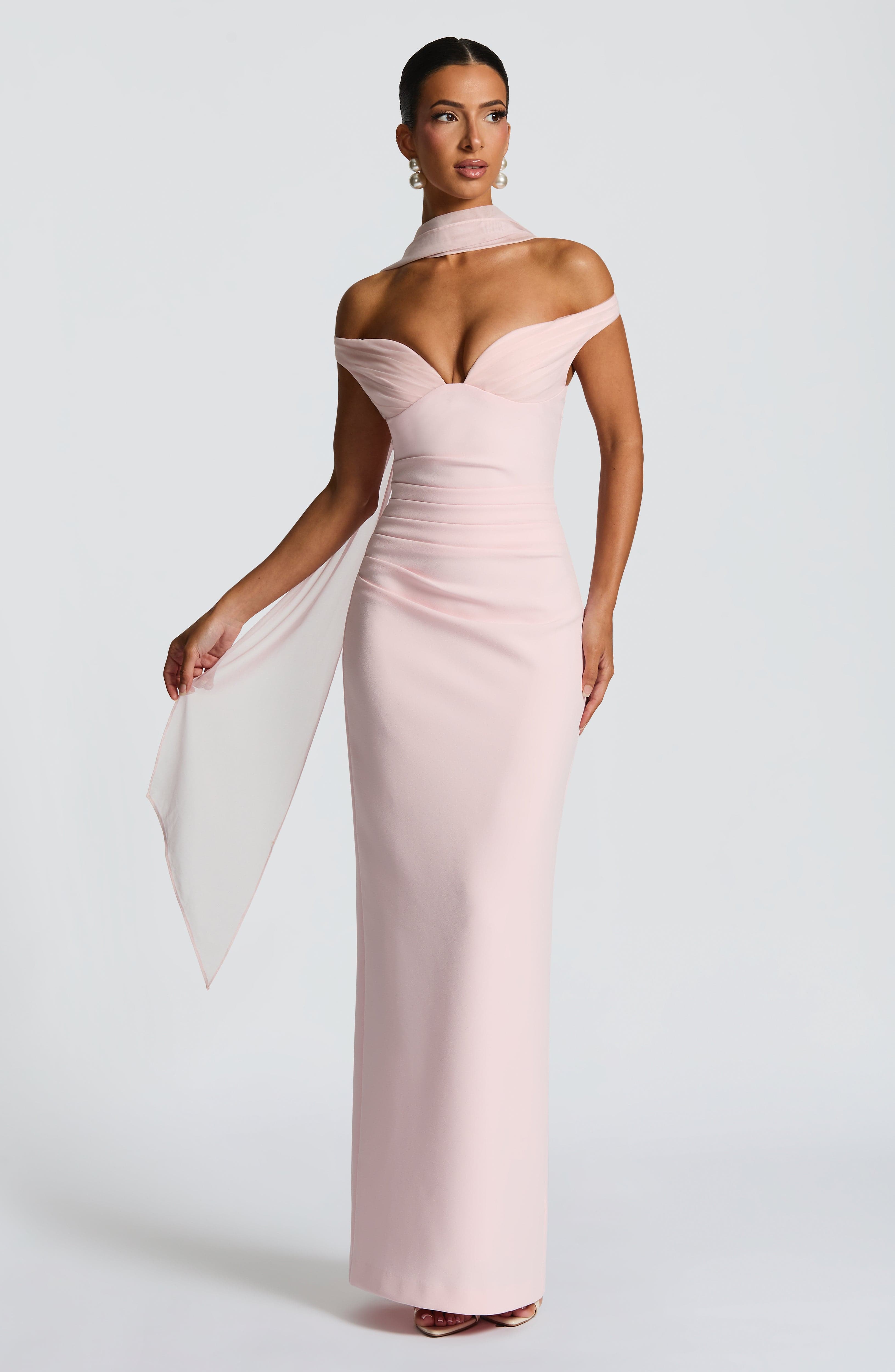 Abigail Maxi Dress - Blush - Napalia