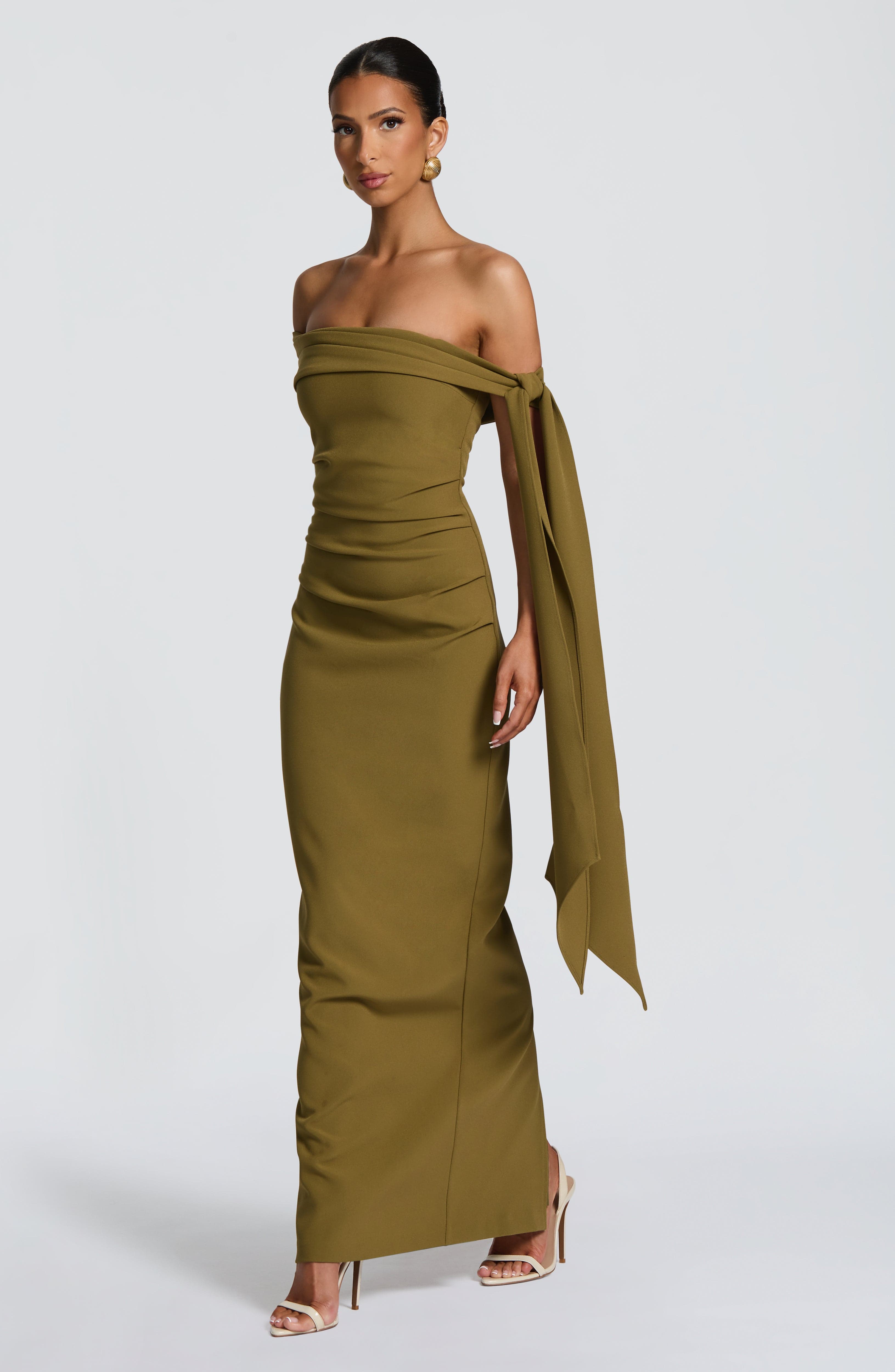Addie Maxi Dress - Deep Olive - Napalia
