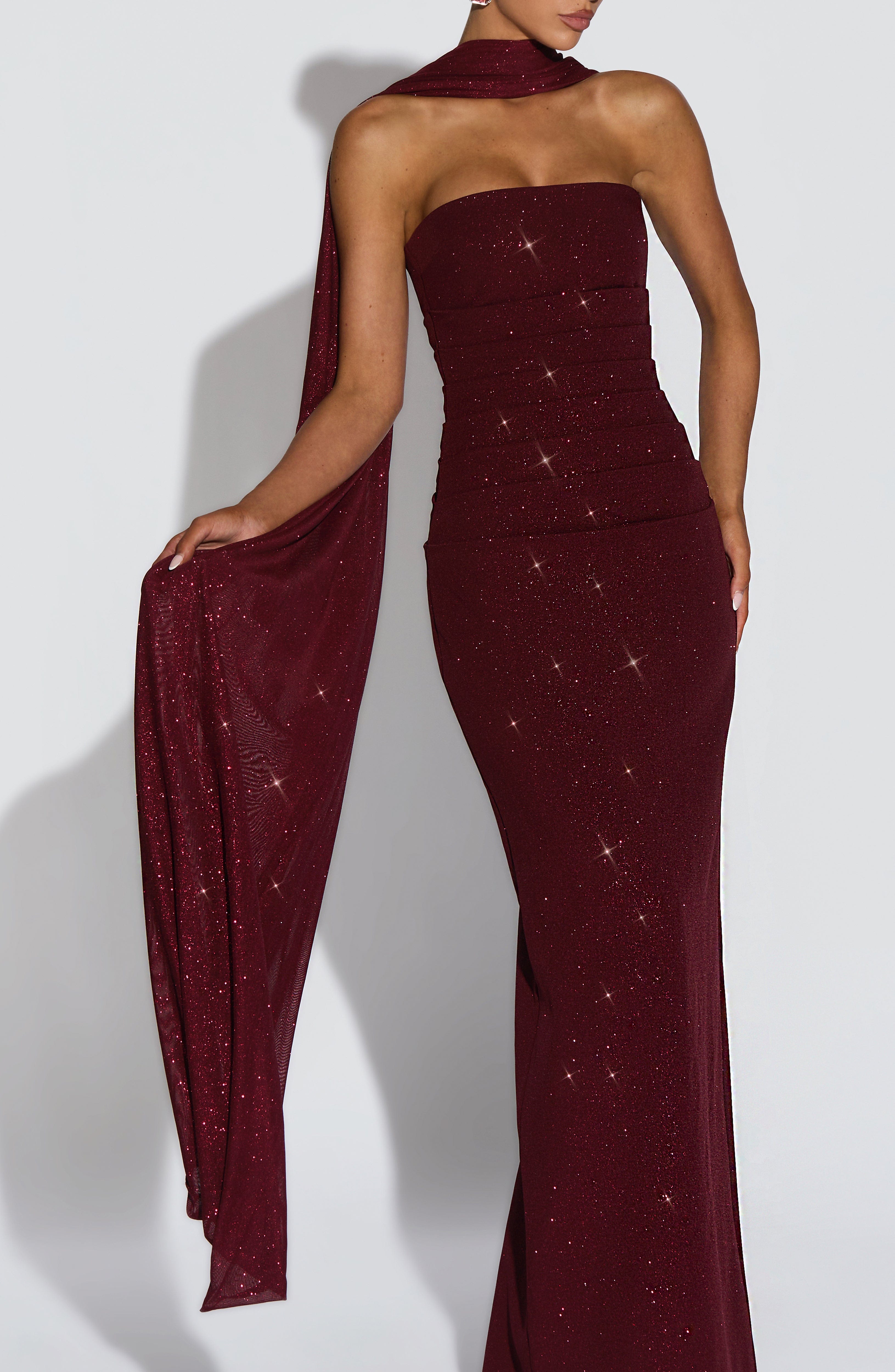 Agnes Shawl - Wine Sparkle - Napalia