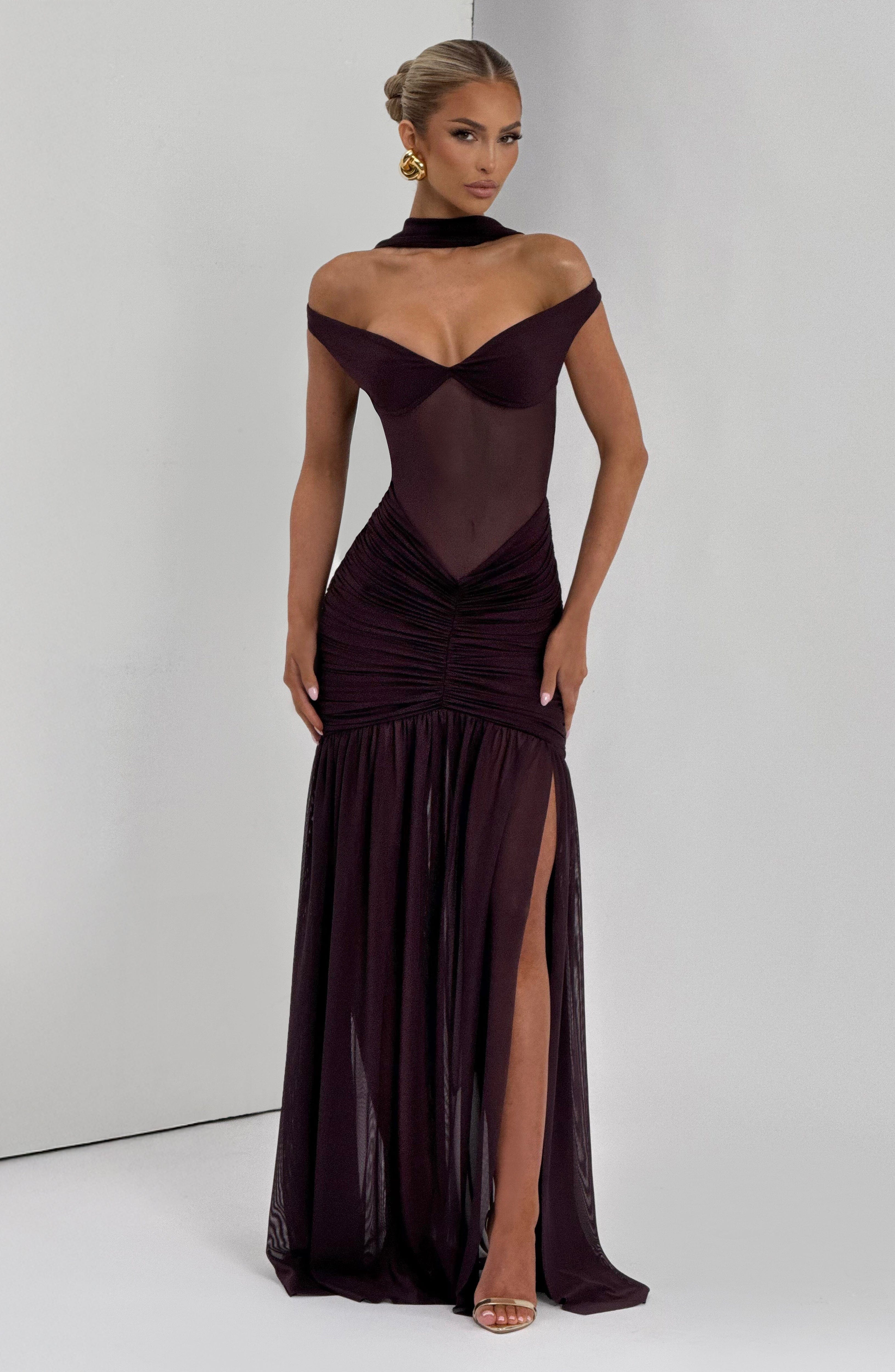 Alaia Maxi Dress - Plum - Napalia