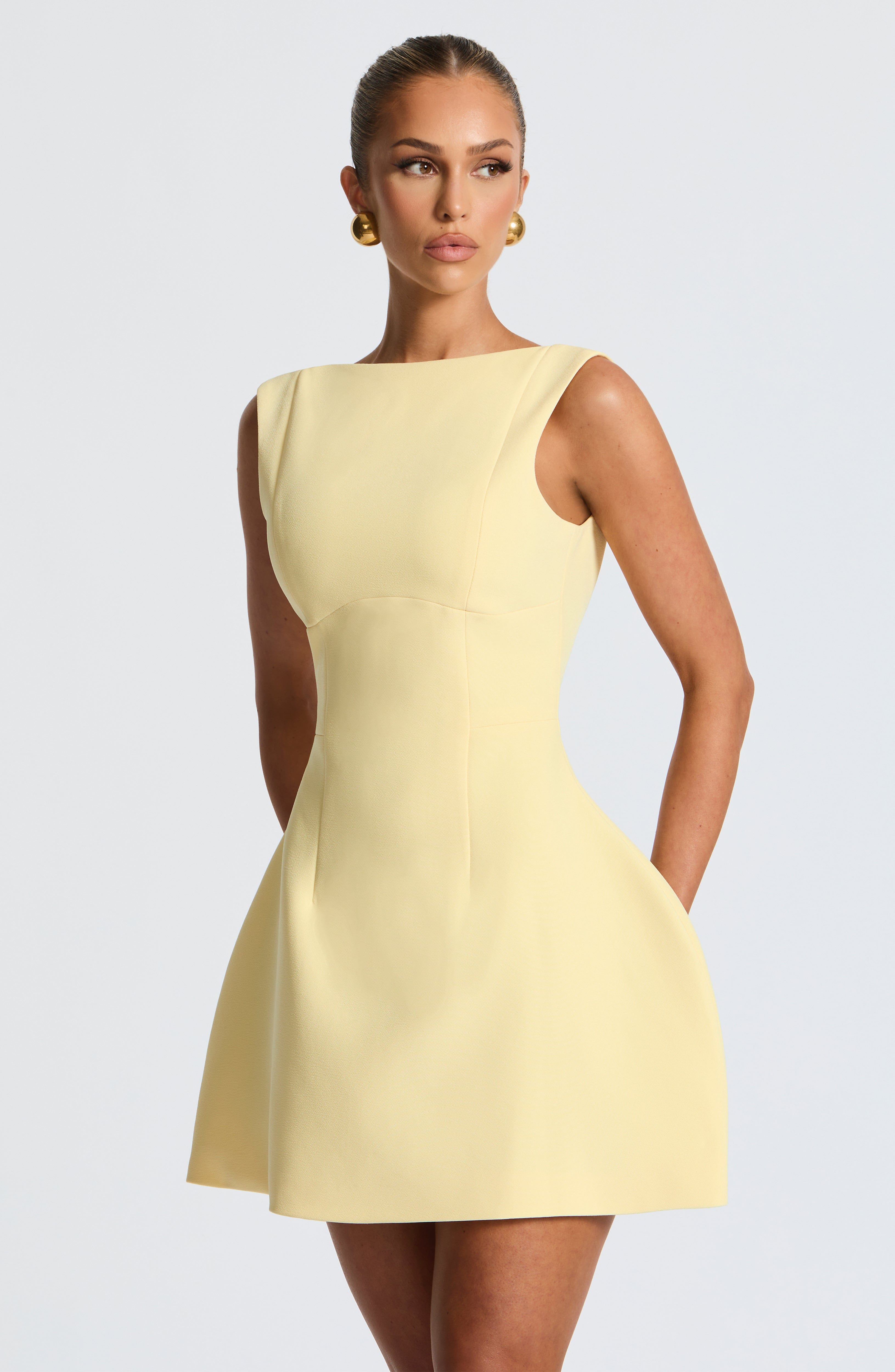 Alana Mini Dress - Lemon - Napalia