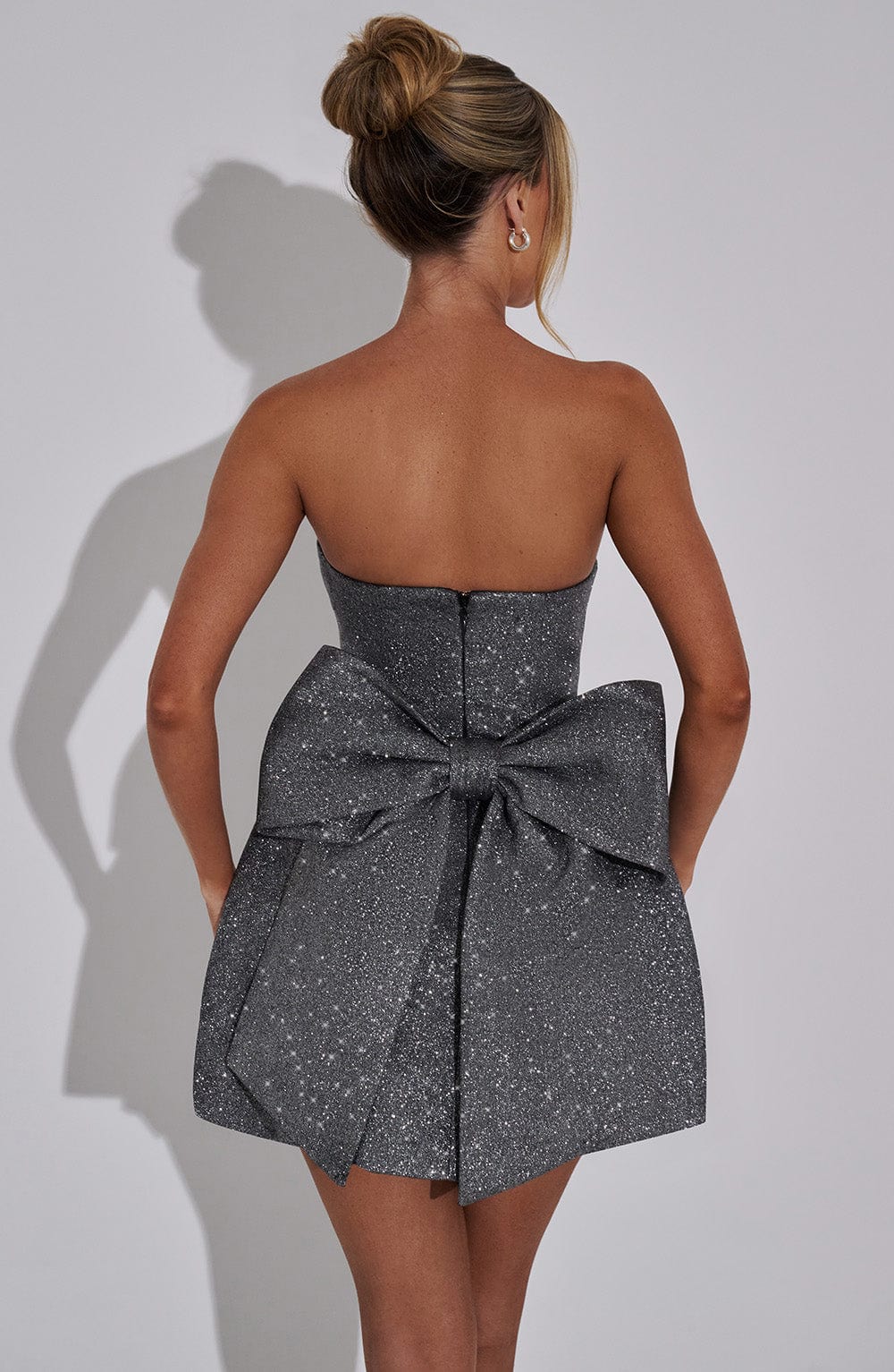 Alice Mini Dress - Grey Sparkle - Napalia