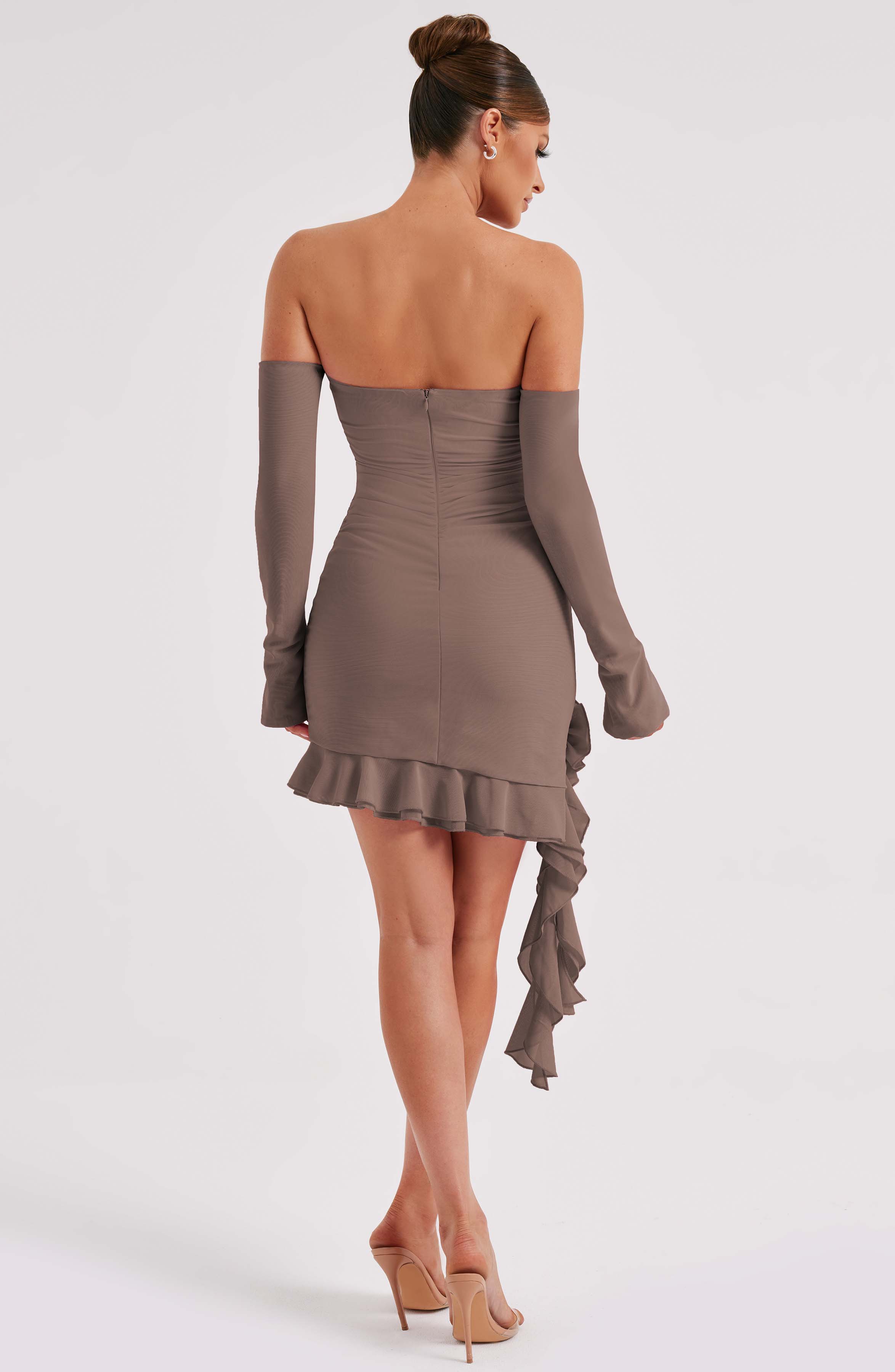 Alix Mini Dress - Chocolate - Napalia