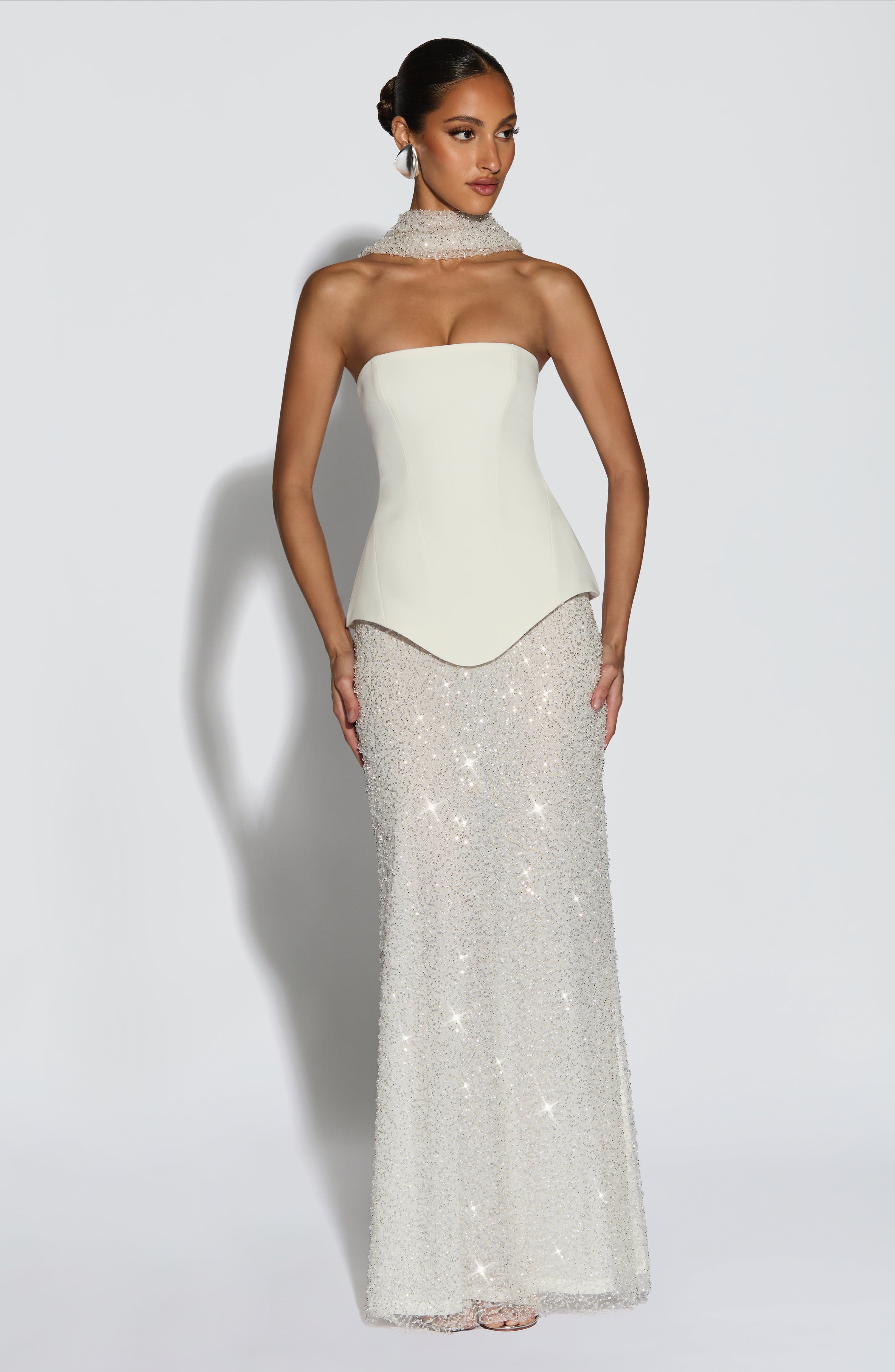 Allaire Maxi Skirt - Ivory - Napalia