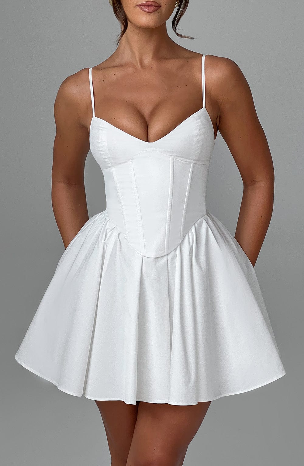 Analeigh Mini Dress - Ivory - Napalia