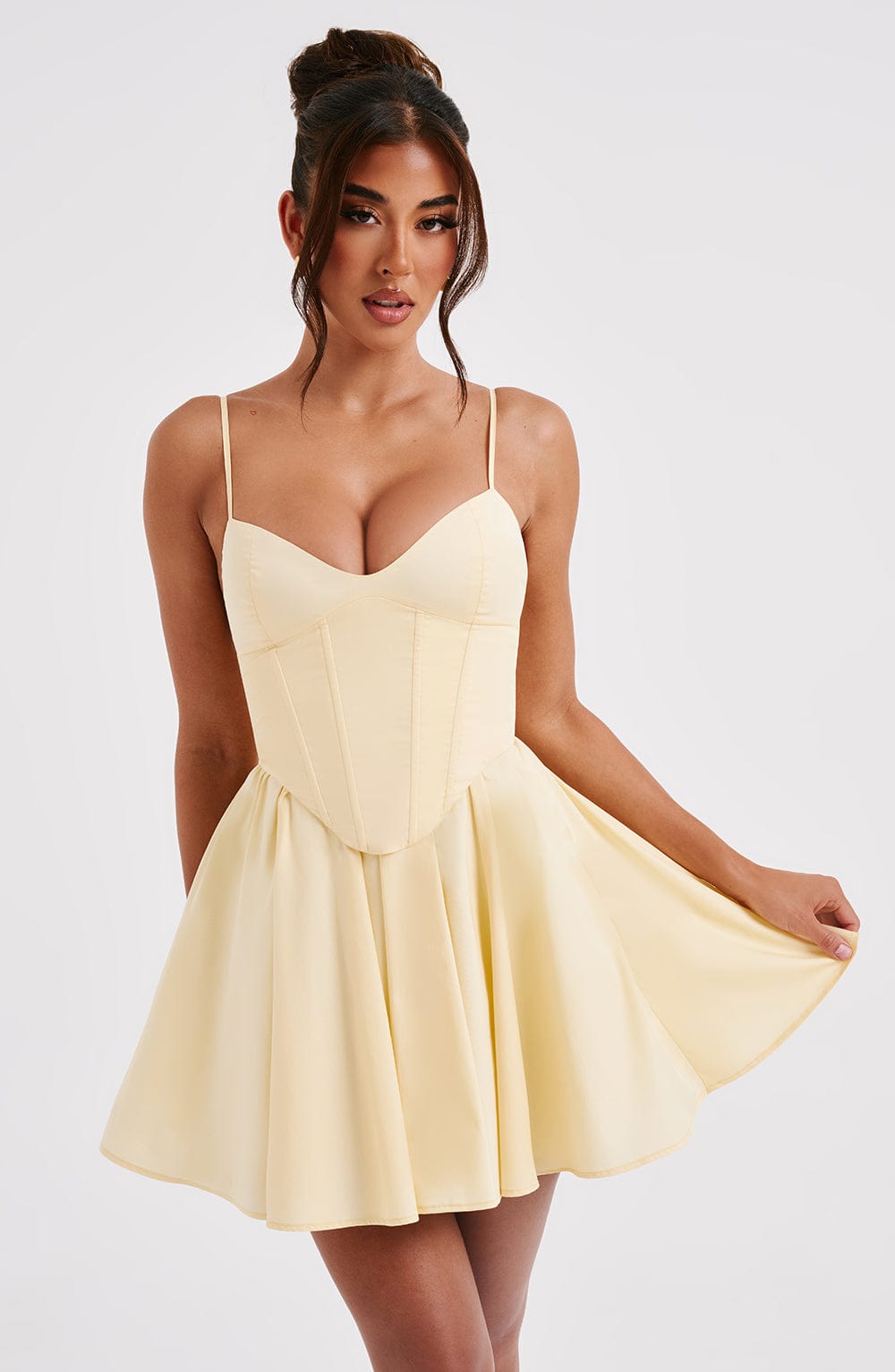 Analeigh Mini Dress - Lemon - Napalia