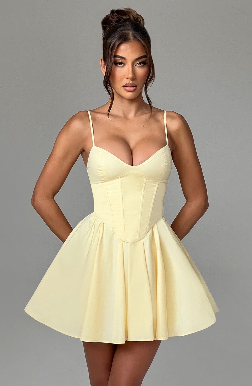 Analeigh Mini Dress - Lemon - Napalia