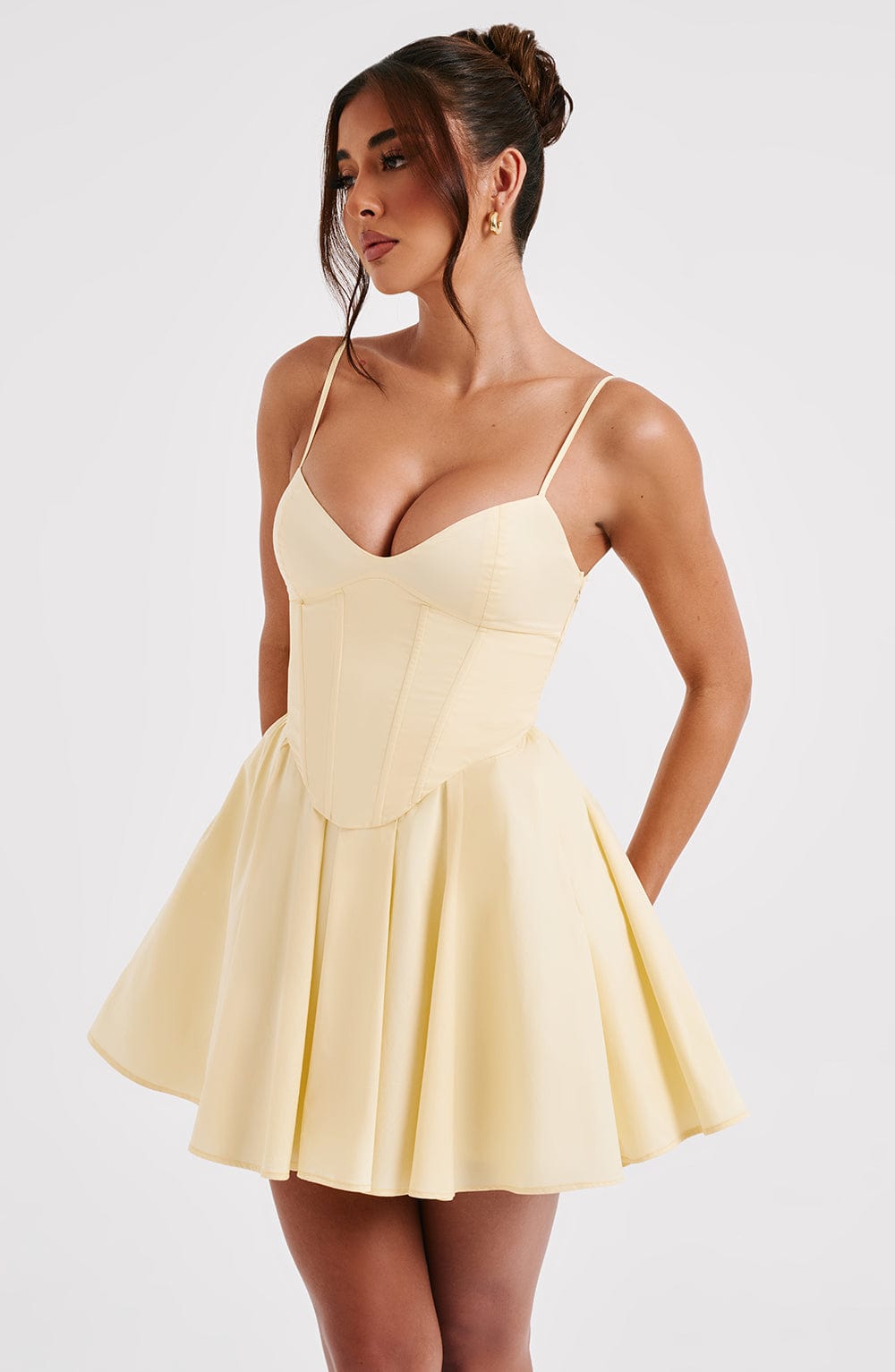 Analeigh Mini Dress - Lemon - Napalia
