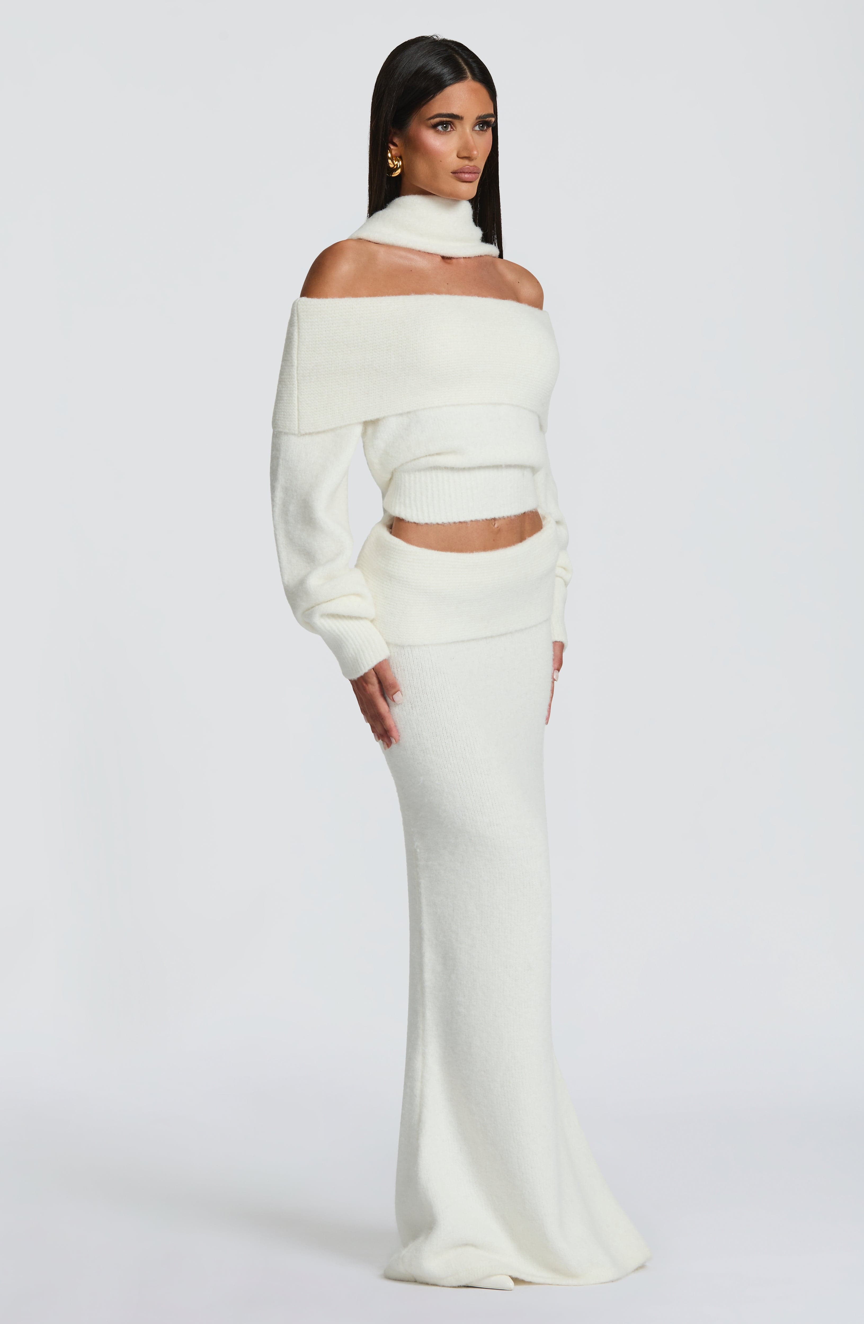 Andie Maxi Skirt - Ivory - Napalia