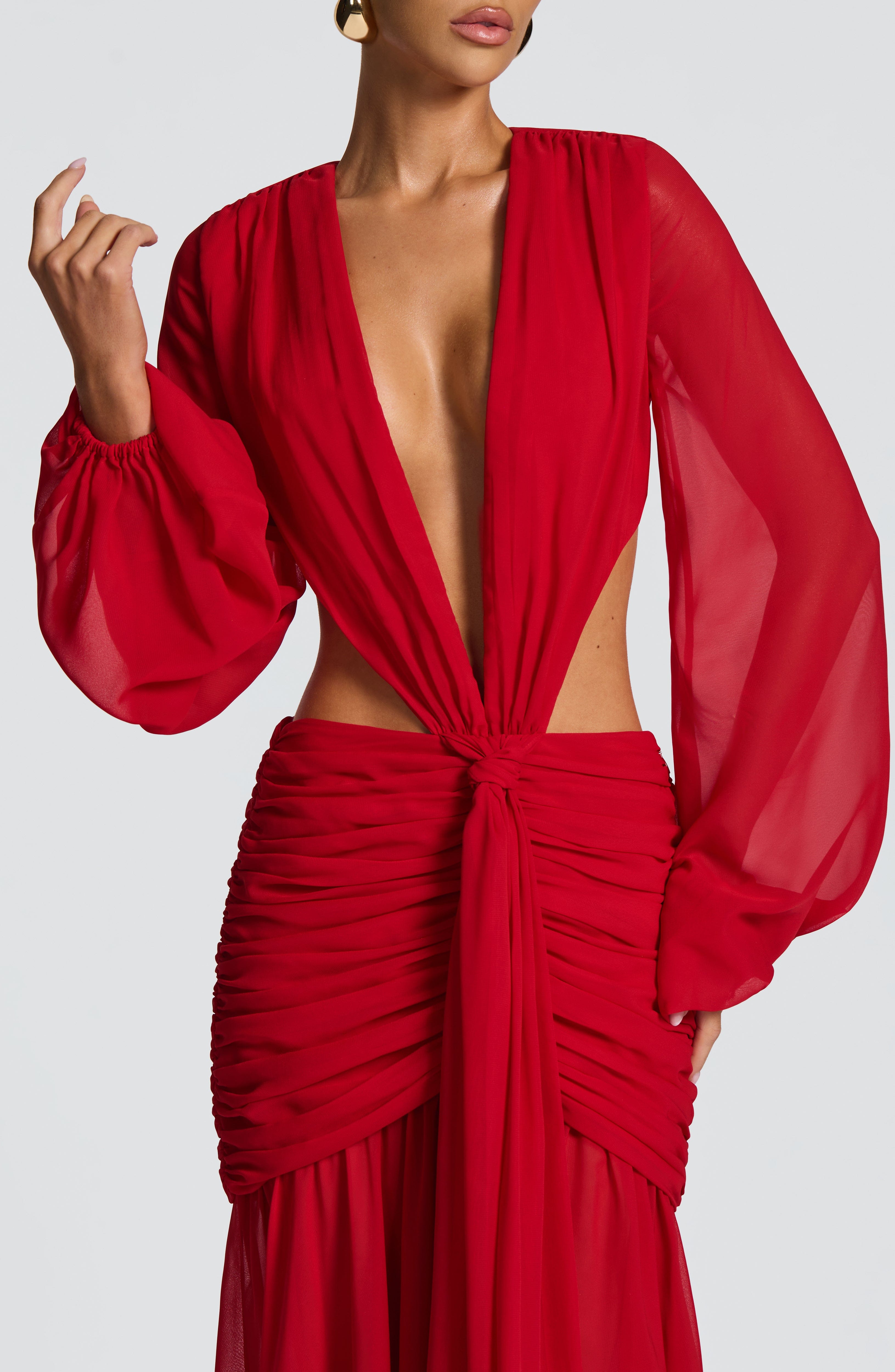 Andrina Maxi Dress - Red - Napalia