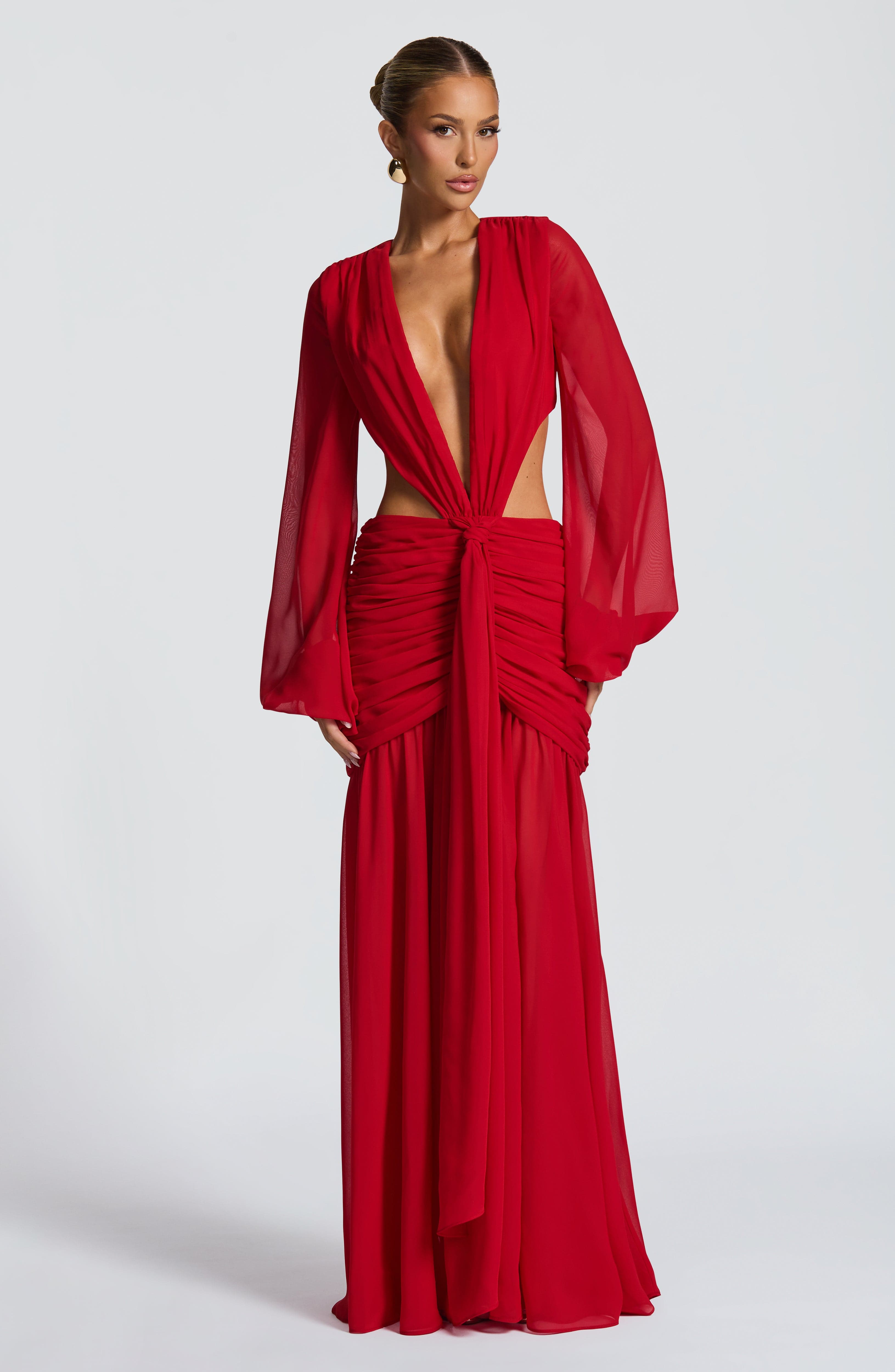 Andrina Maxi Dress - Red - Napalia