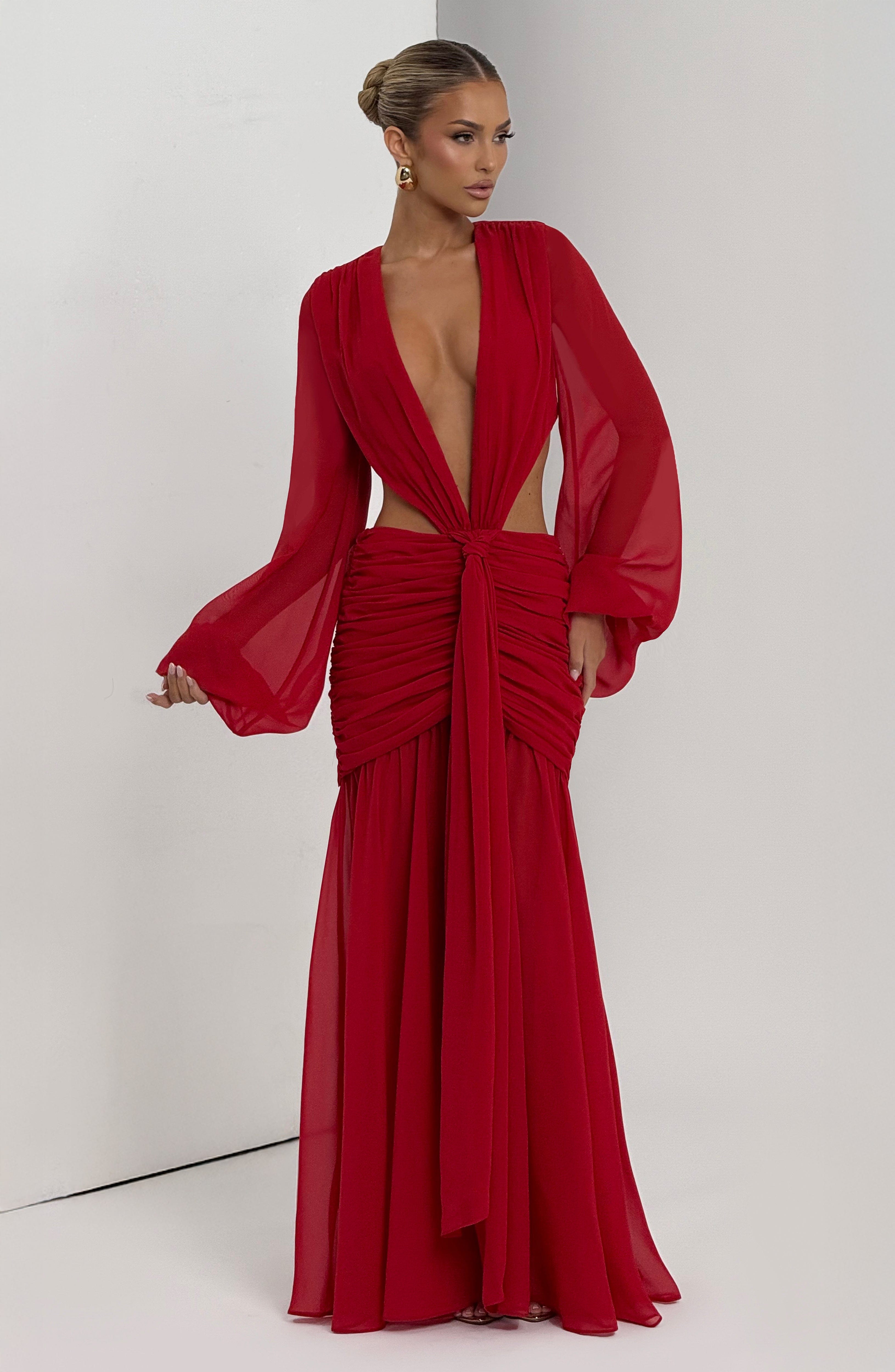 Andrina Maxi Dress - Red - Napalia