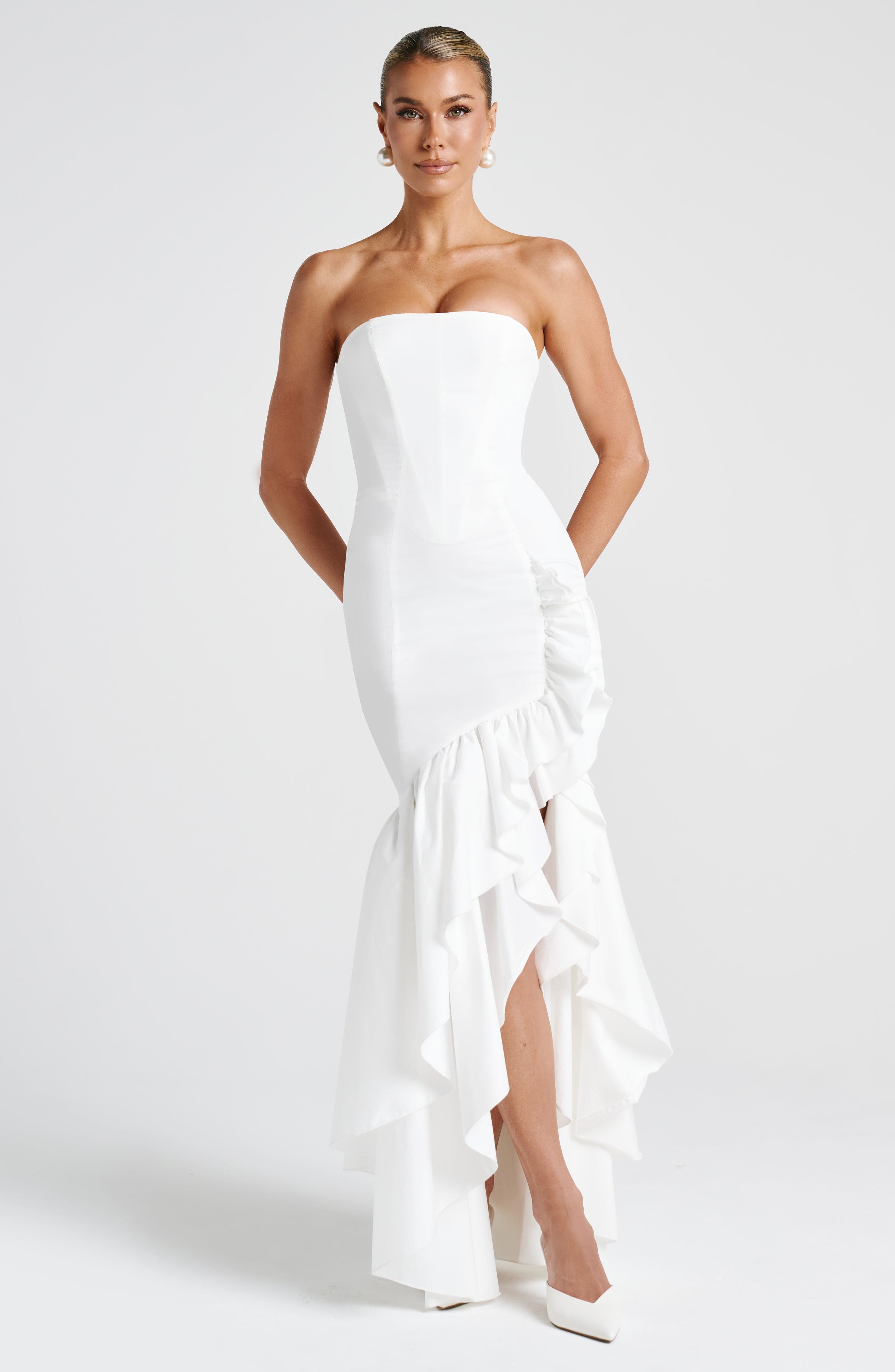 Angelina Maxi Dress - Ivory - Napalia