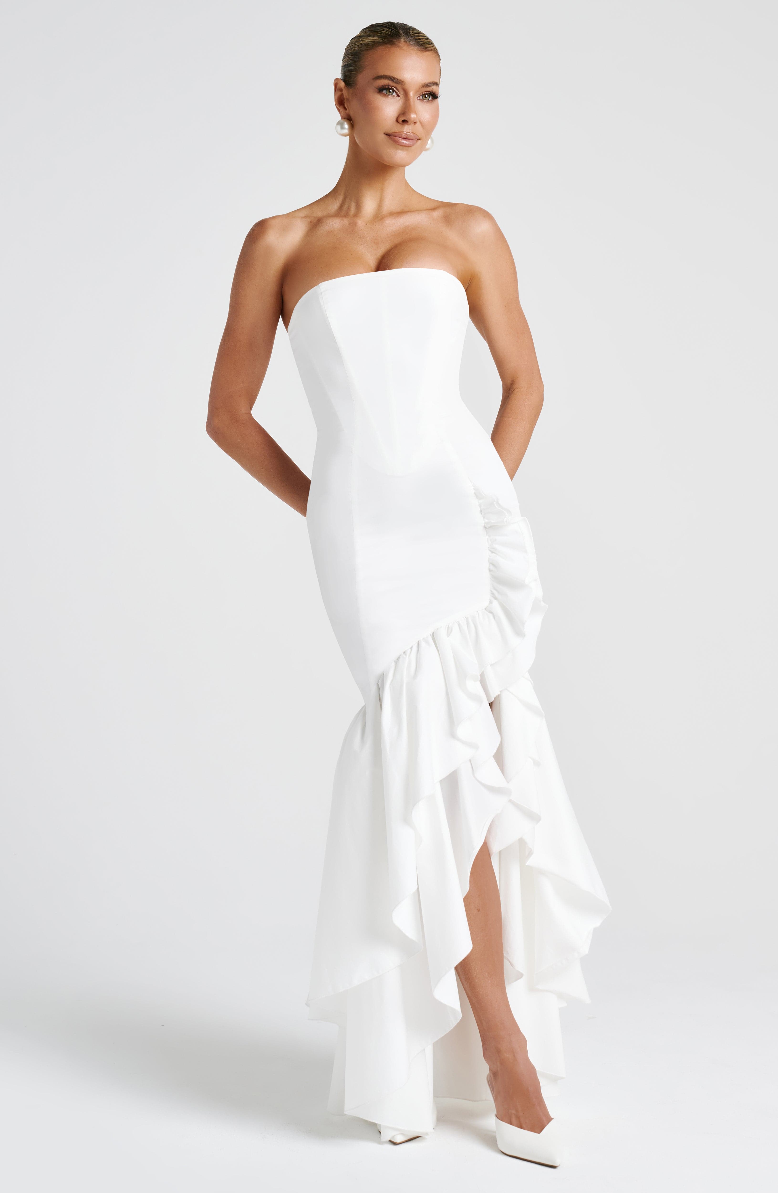 Angelina Maxi Dress - Ivory - Napalia