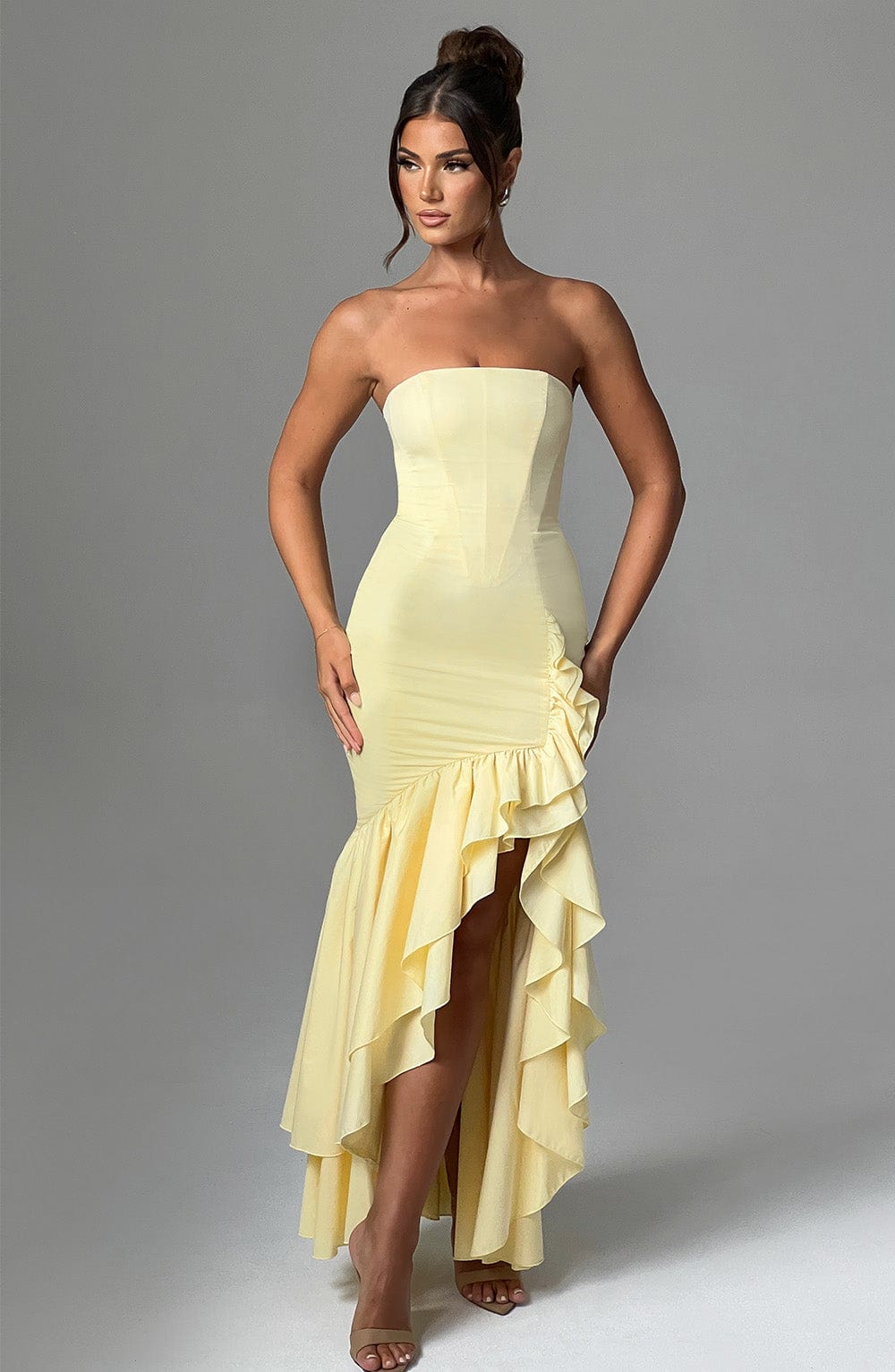Angelina Maxi Dress - Lemon - Napalia