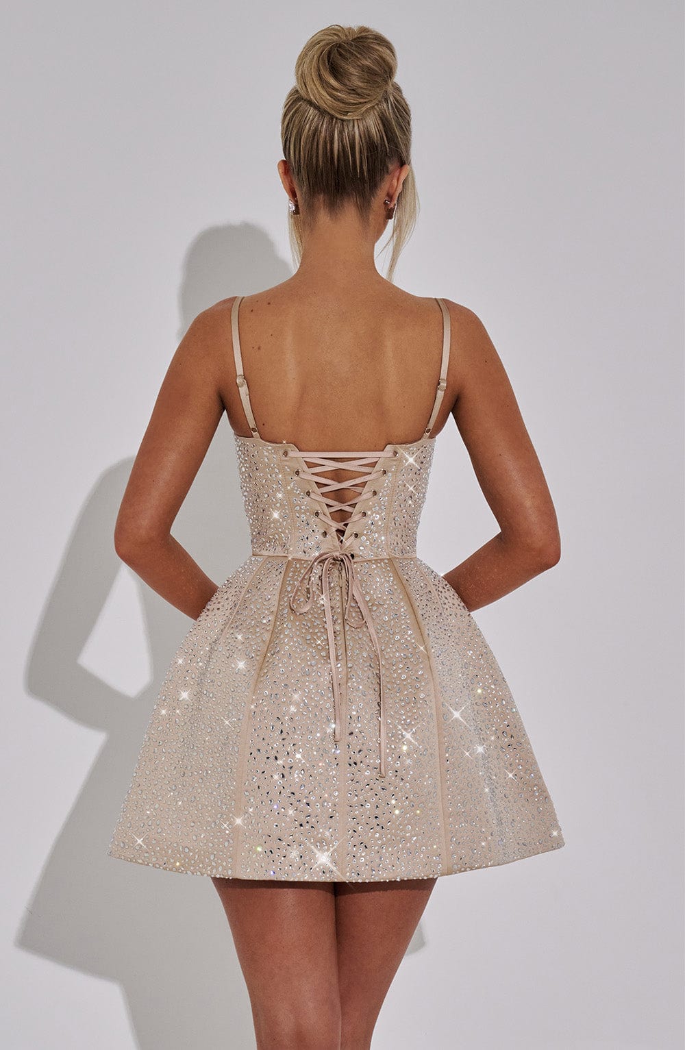 Angelique Mini Dress - Champagne - Napalia