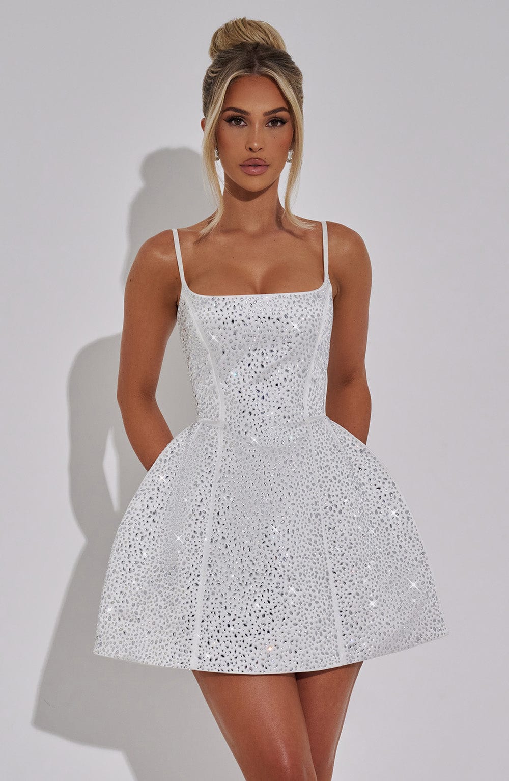 Angelique Mini Dress - Ivory - Napalia