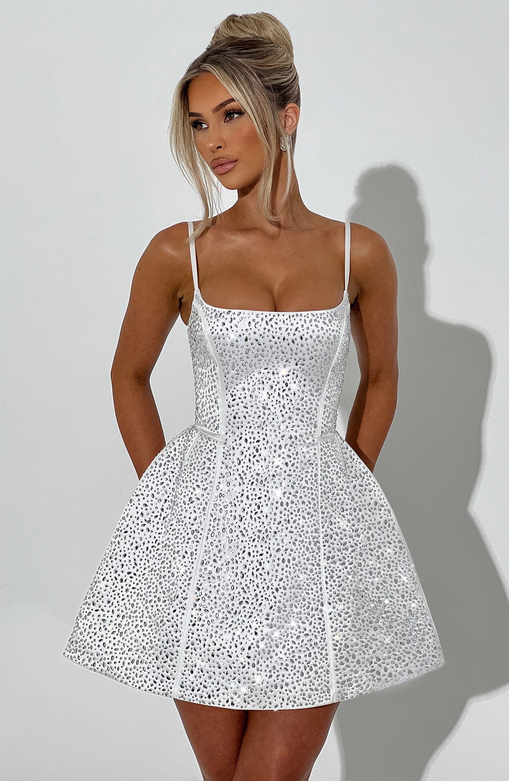 Angelique Mini Dress - Ivory - Napalia