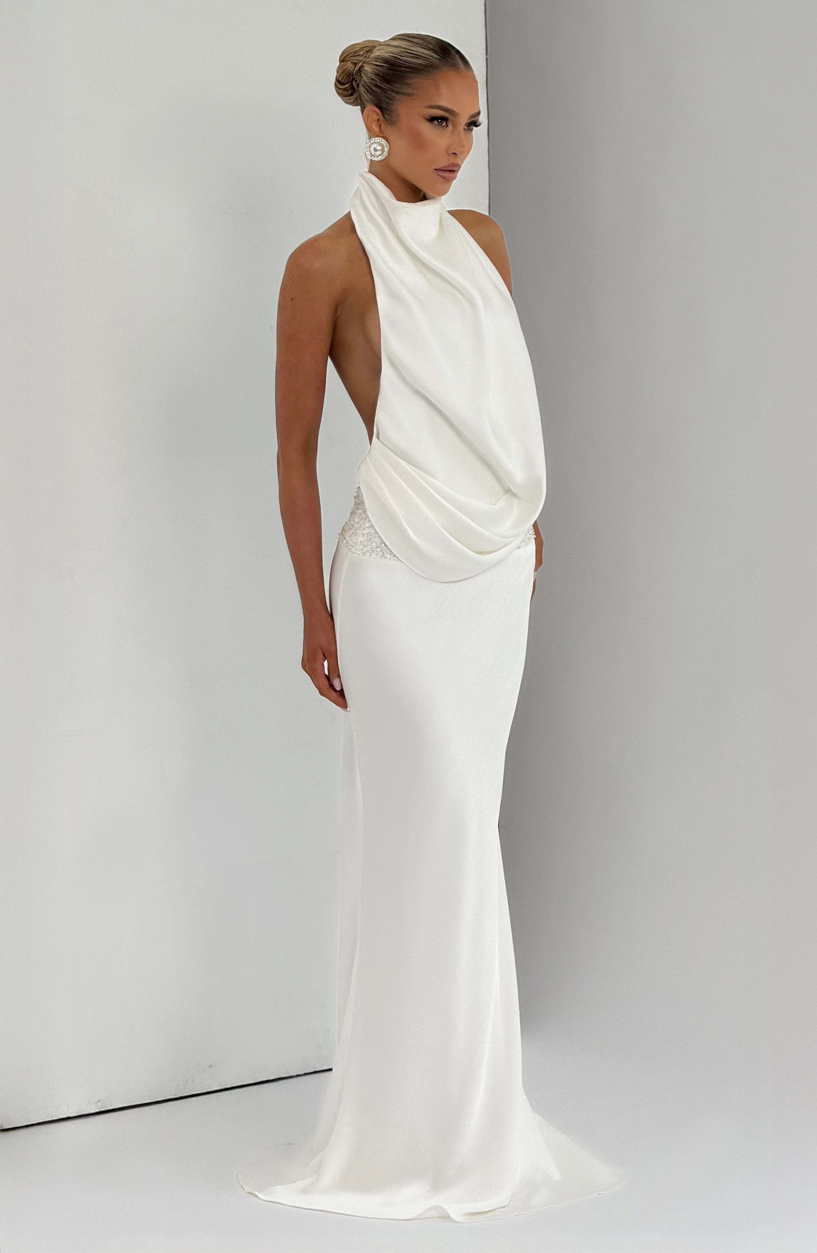 Armelle Maxi Dress - Ivory - Napalia