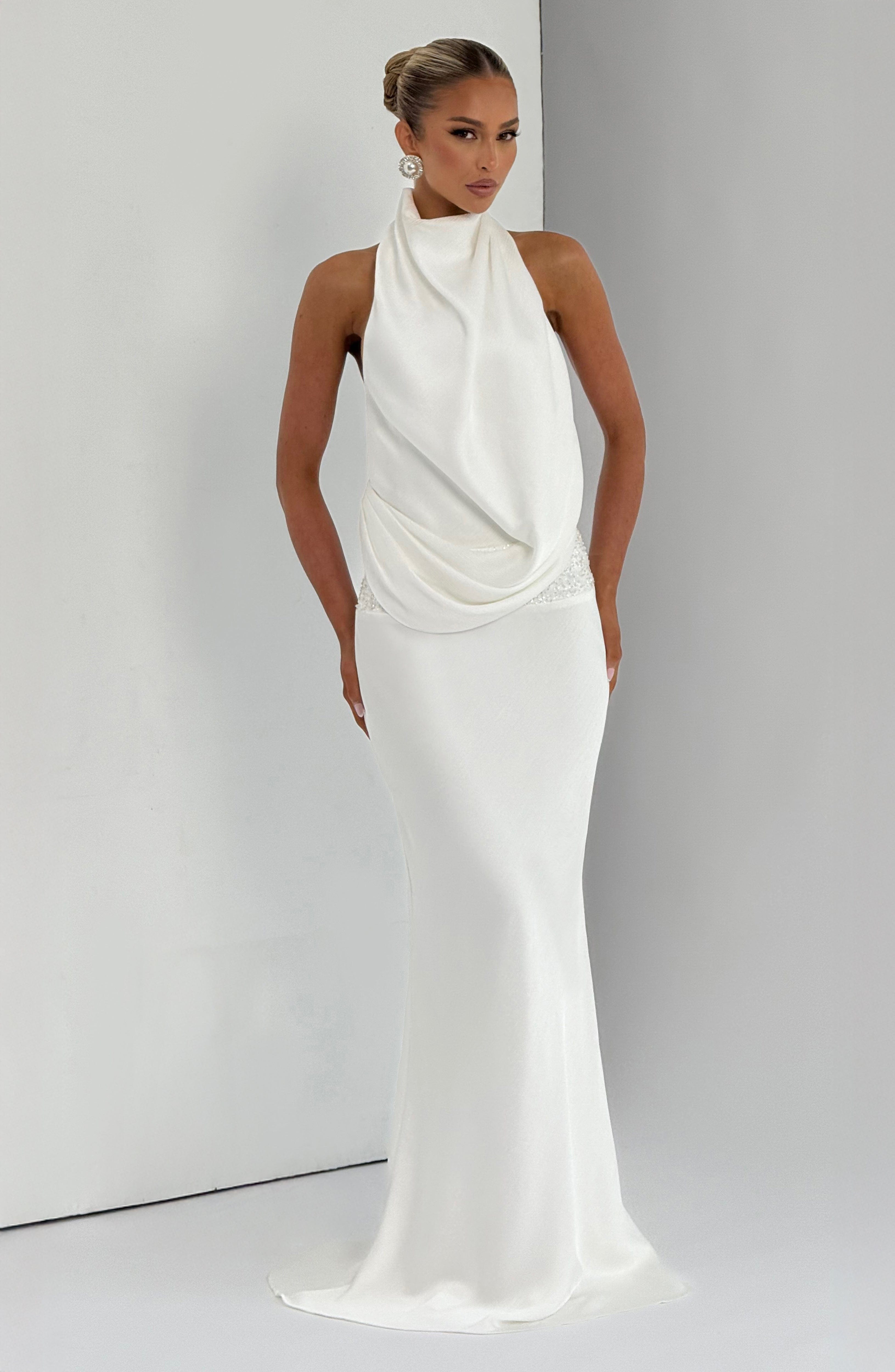 Armelle Maxi Dress - Ivory - Napalia