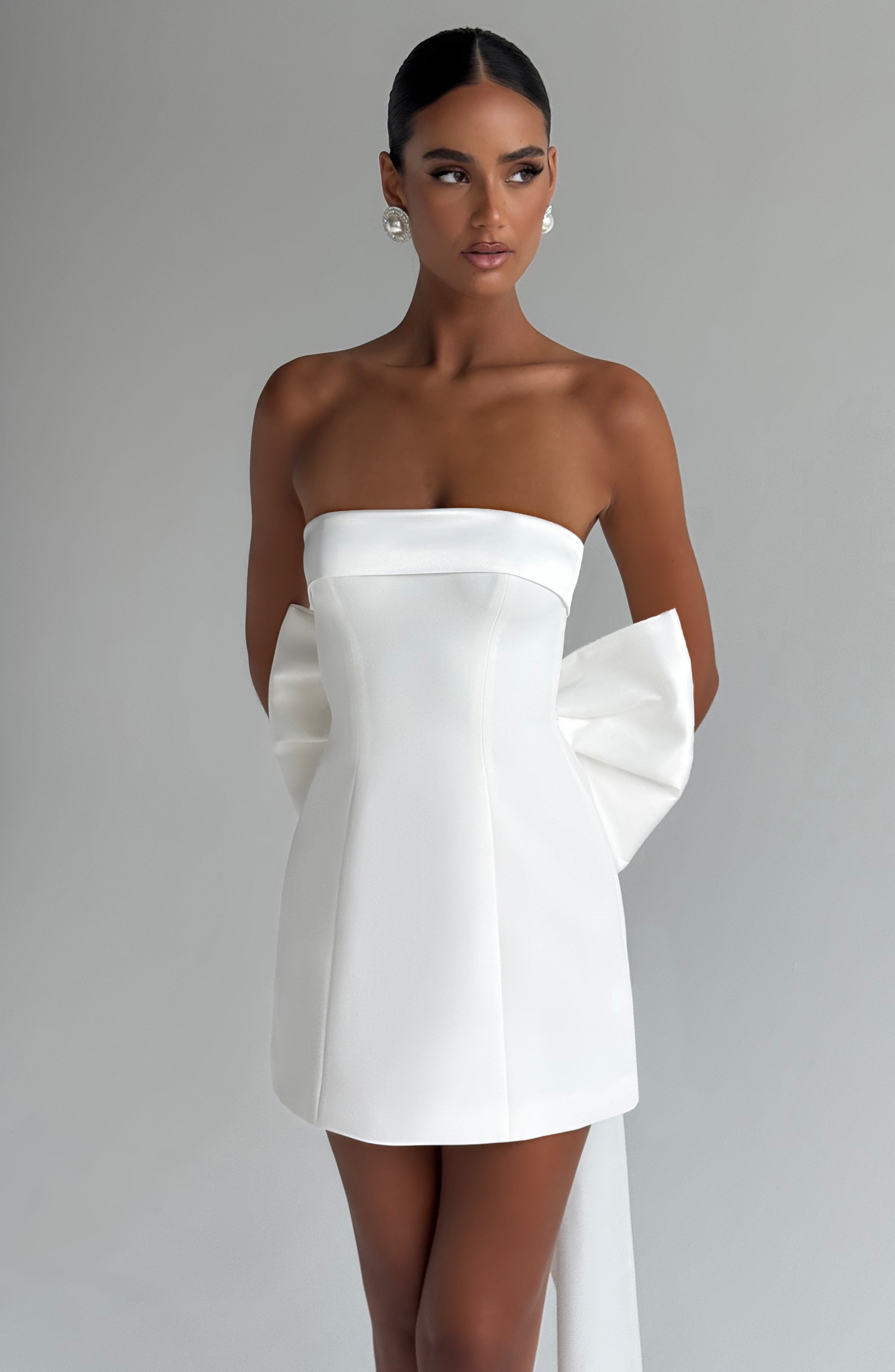 Barbara Mini Dress - Ivory - Napalia