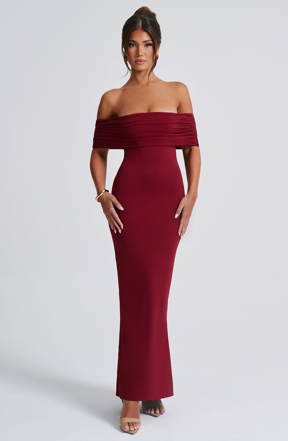 Belinda Maxi Dress - Burgundy - Napalia
