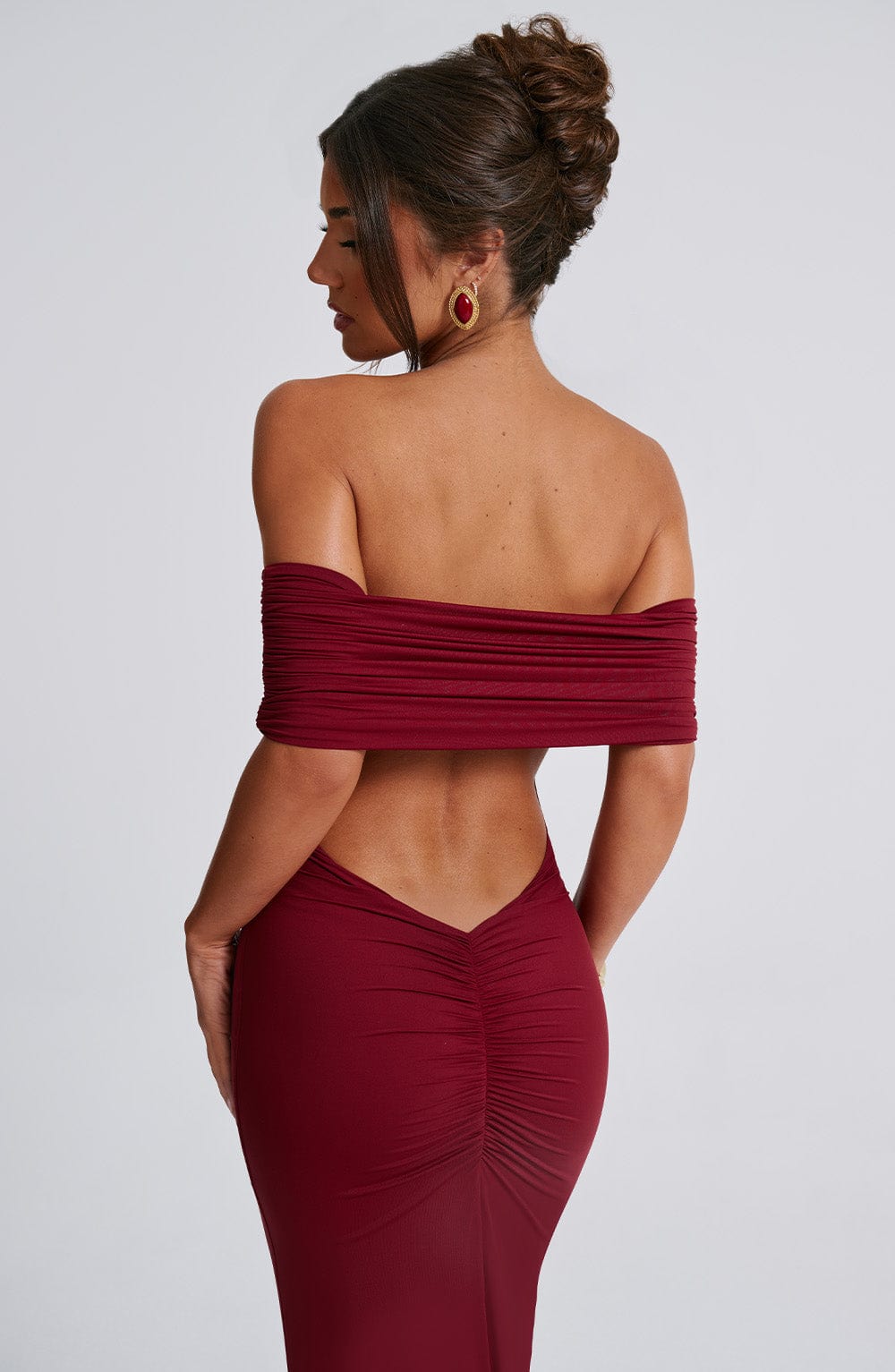 Belinda Maxi Dress - Burgundy - Napalia