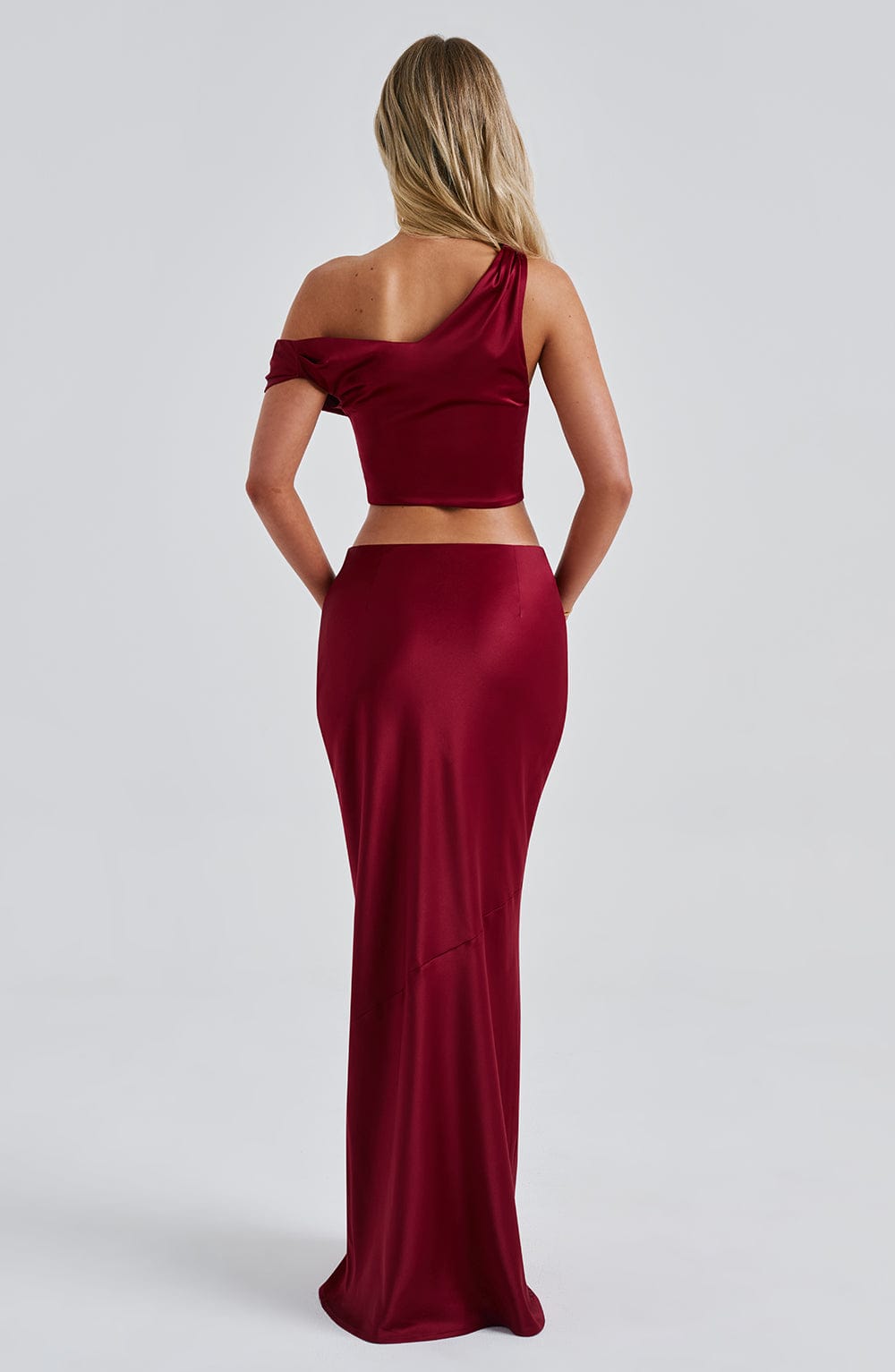 Bernadette Maxi Skirt - Burgundy - Napalia