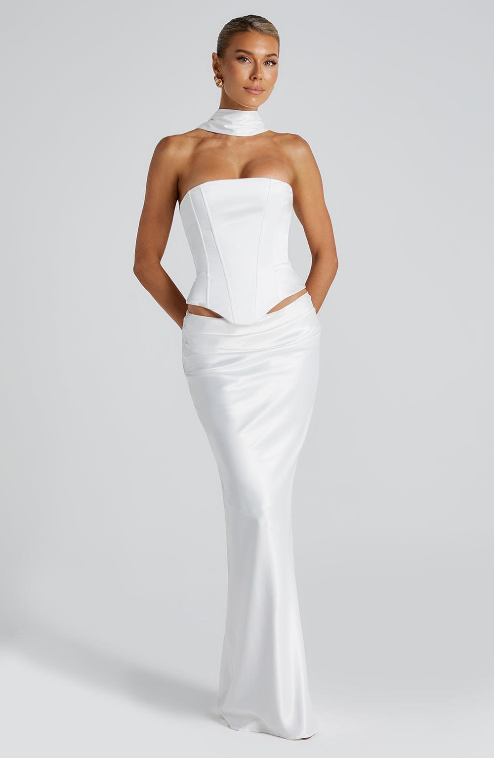Bernadette Maxi Skirt - Ivory - Napalia