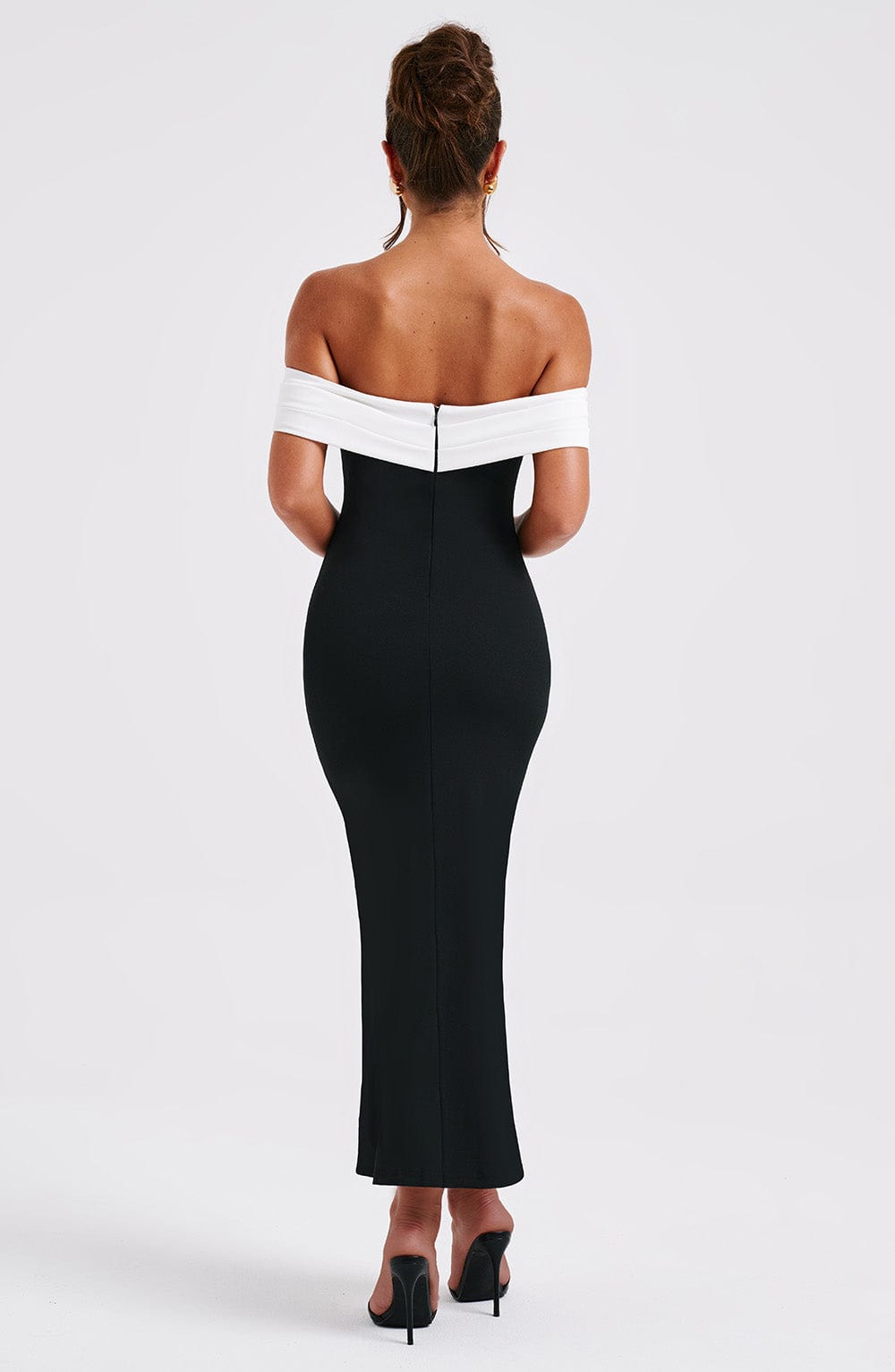 Bex Midi Dress - Black/White - Napalia