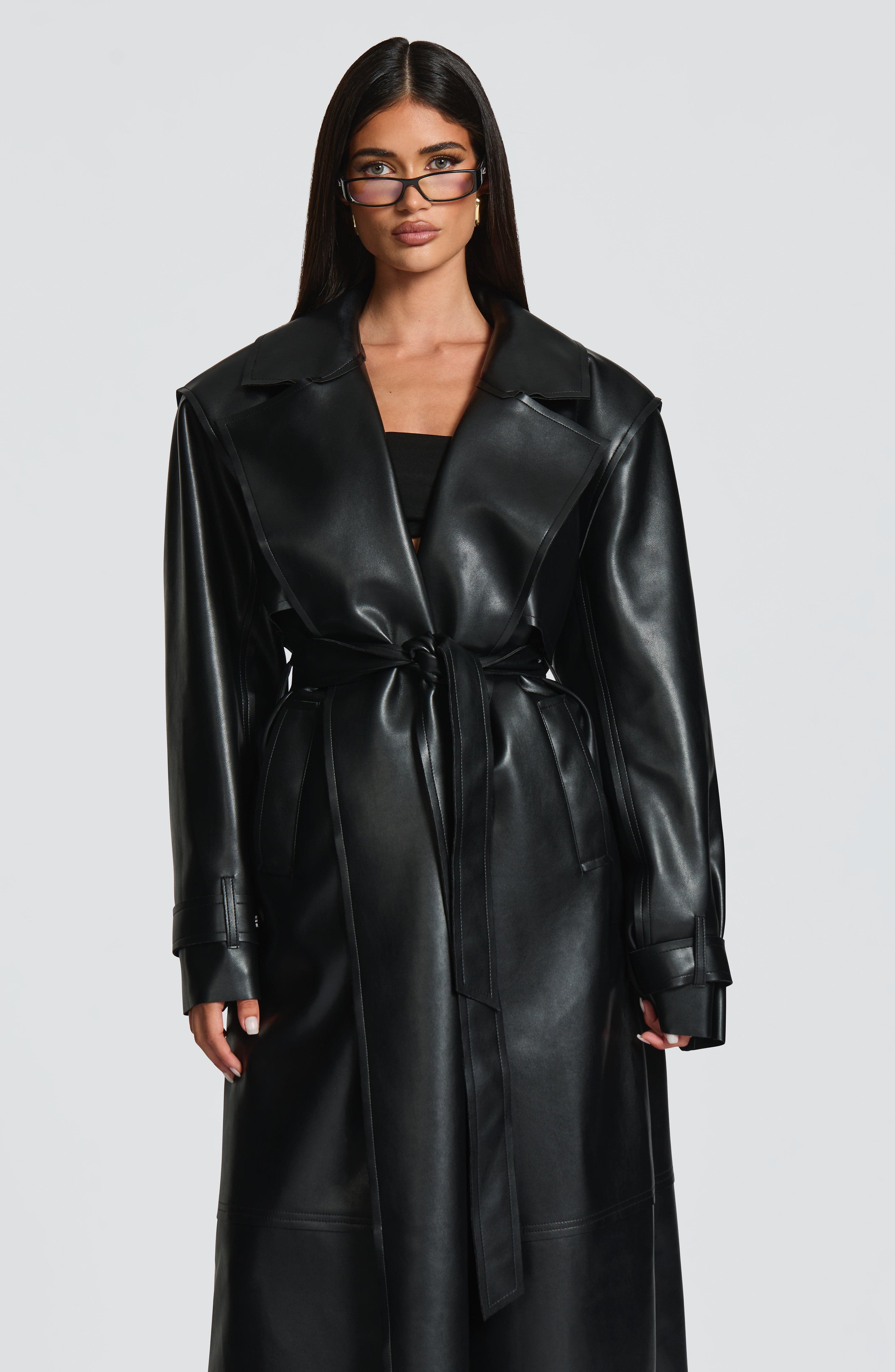 Bridget Trench Coat - Black - Napalia