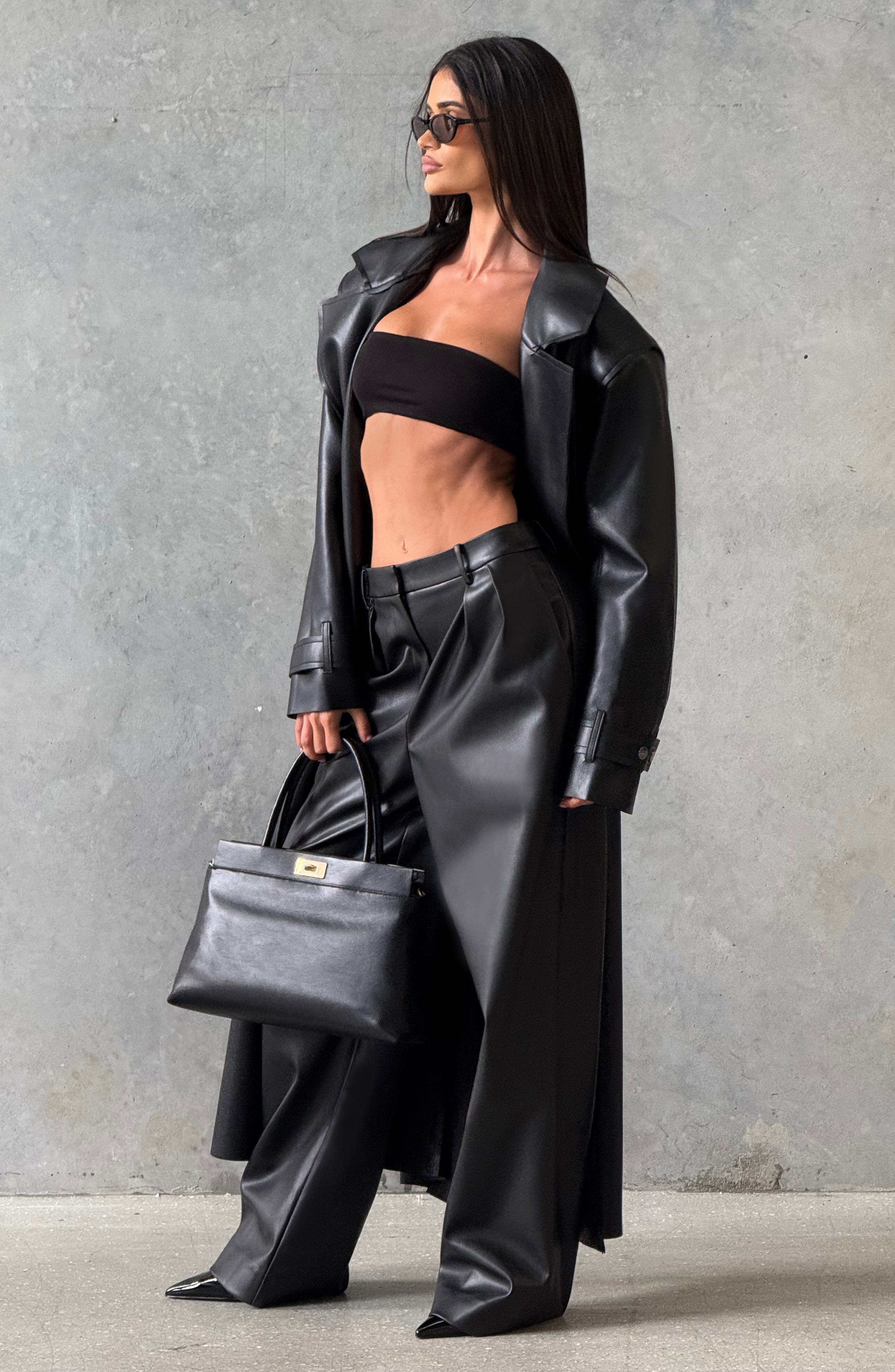 Bridget Trench Coat - Black - Napalia