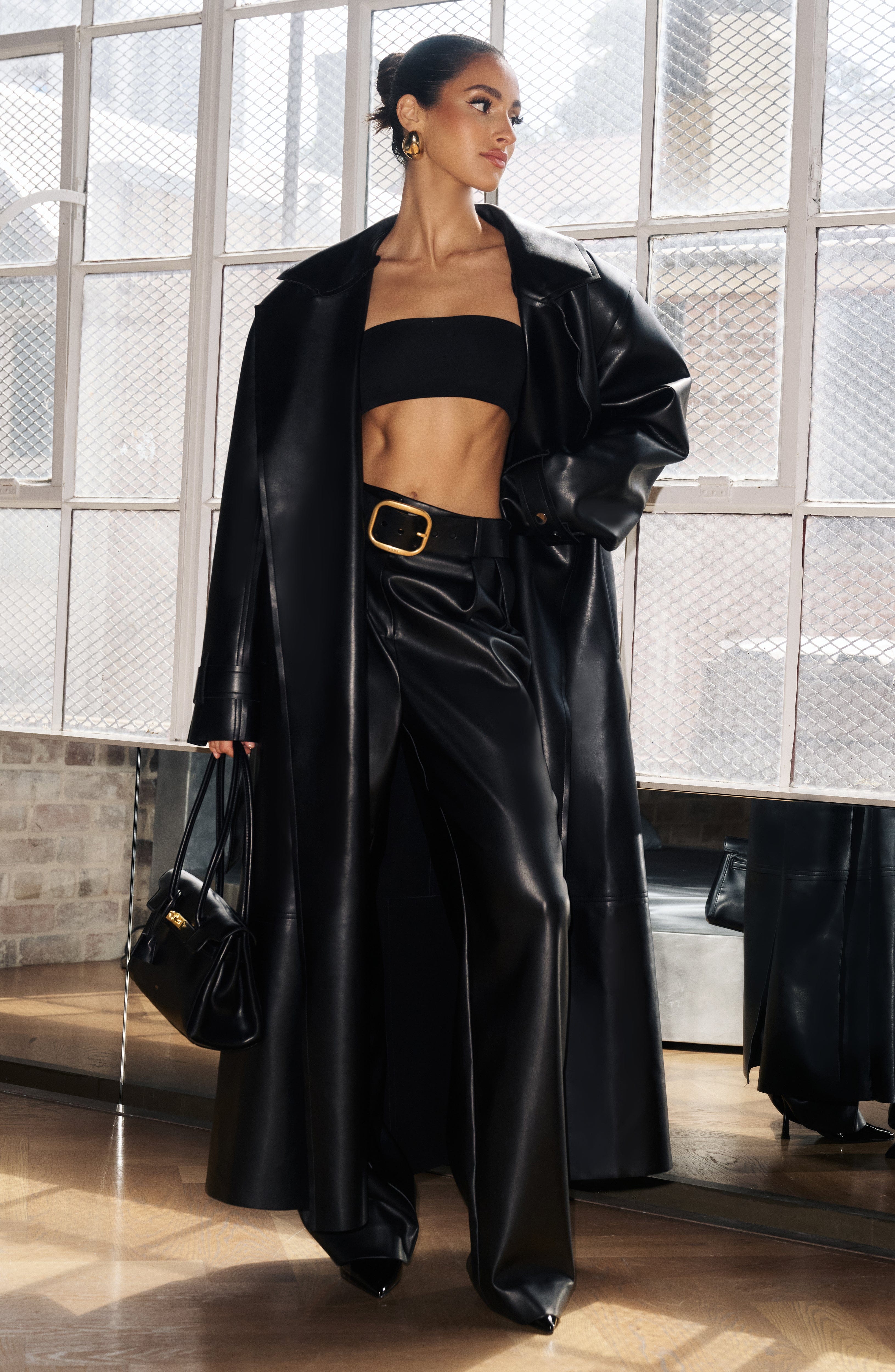 Bridget Trench Coat - Black - Napalia