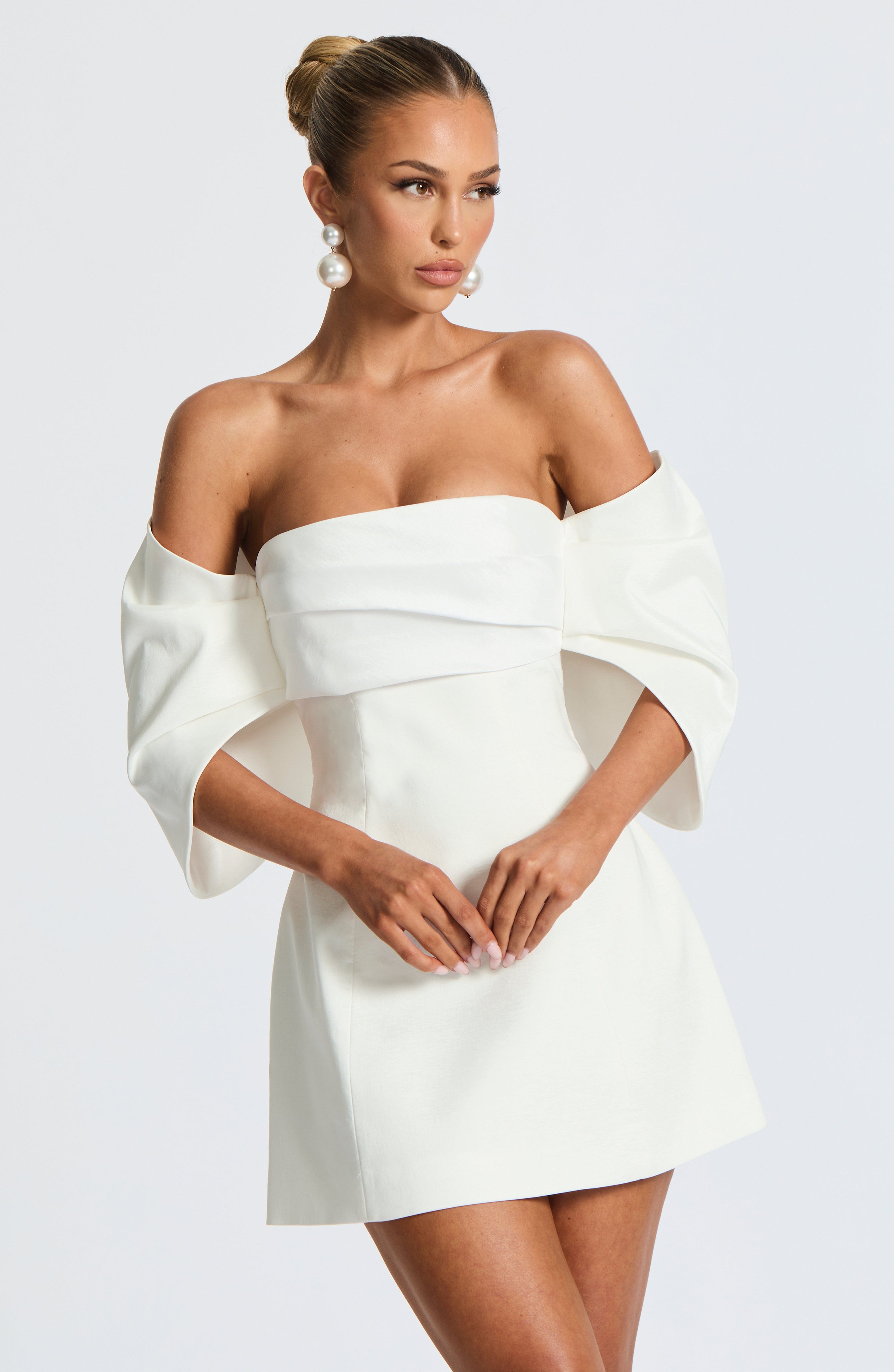 Briella Mini Dress - Ivory - Napalia