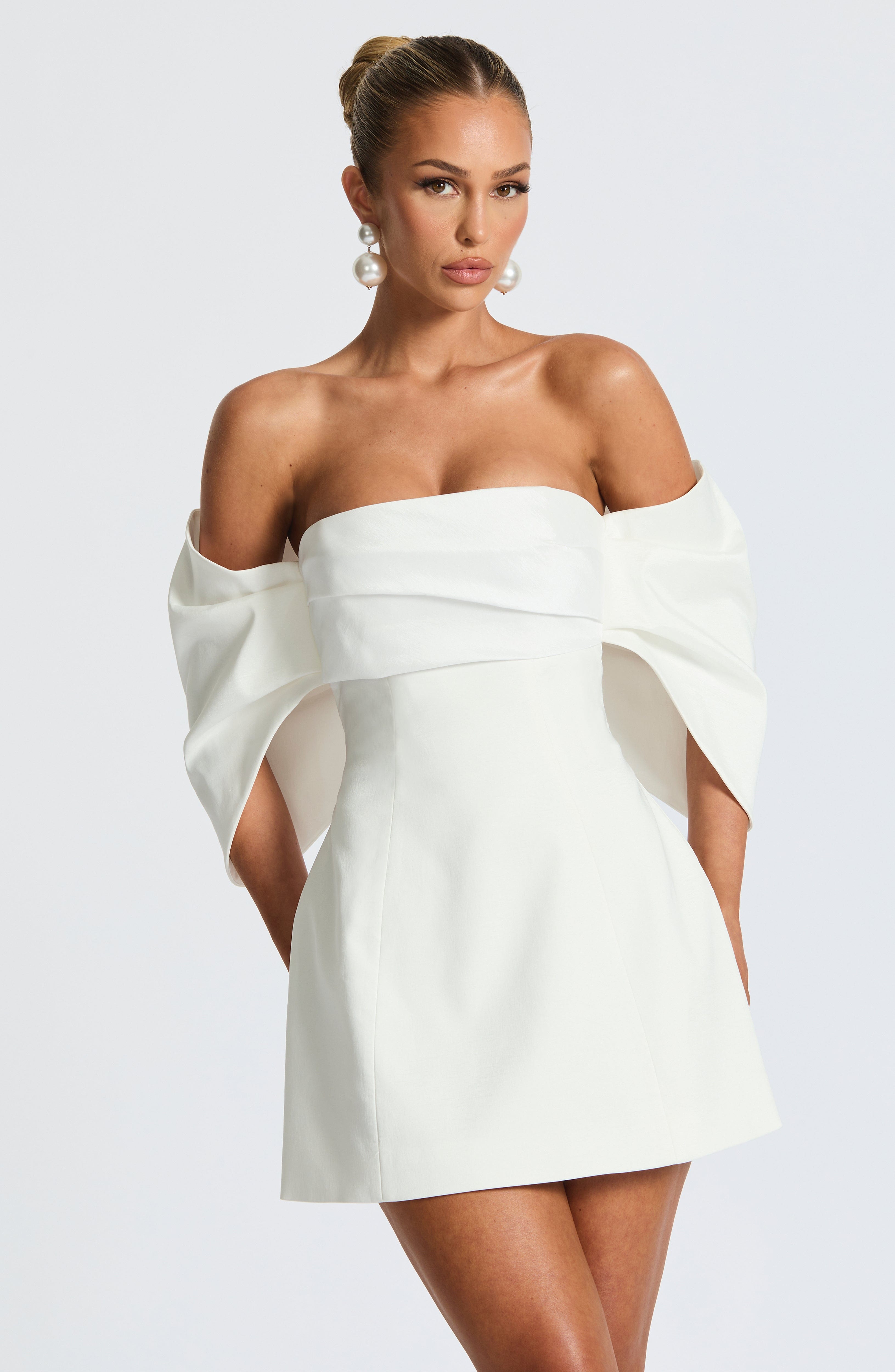 Briella Mini Dress - Ivory - Napalia