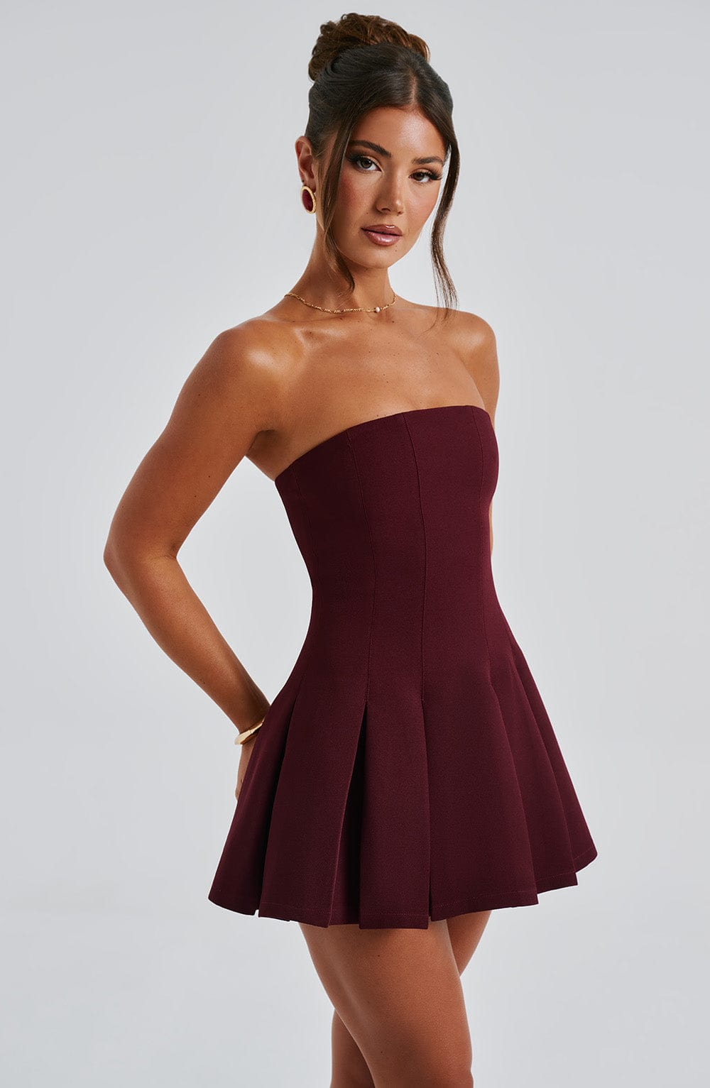 Bryony Mini Dress - Cherry Lacquer - Napalia