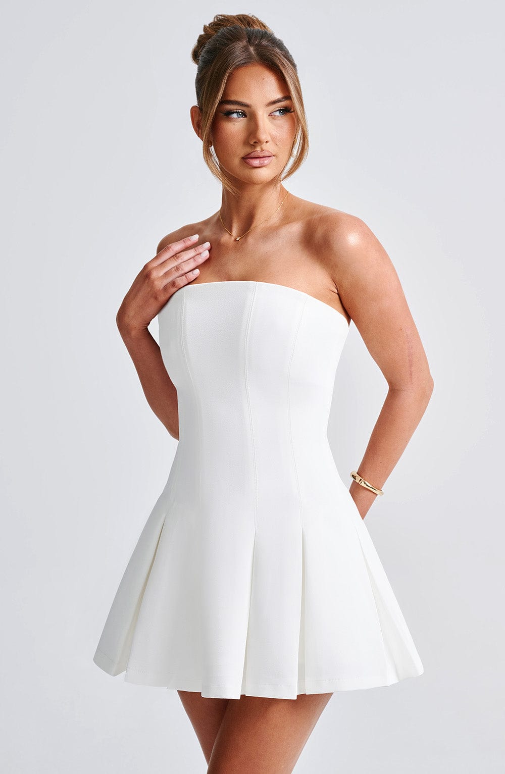 Bryony Mini Dress - Ivory - Napalia