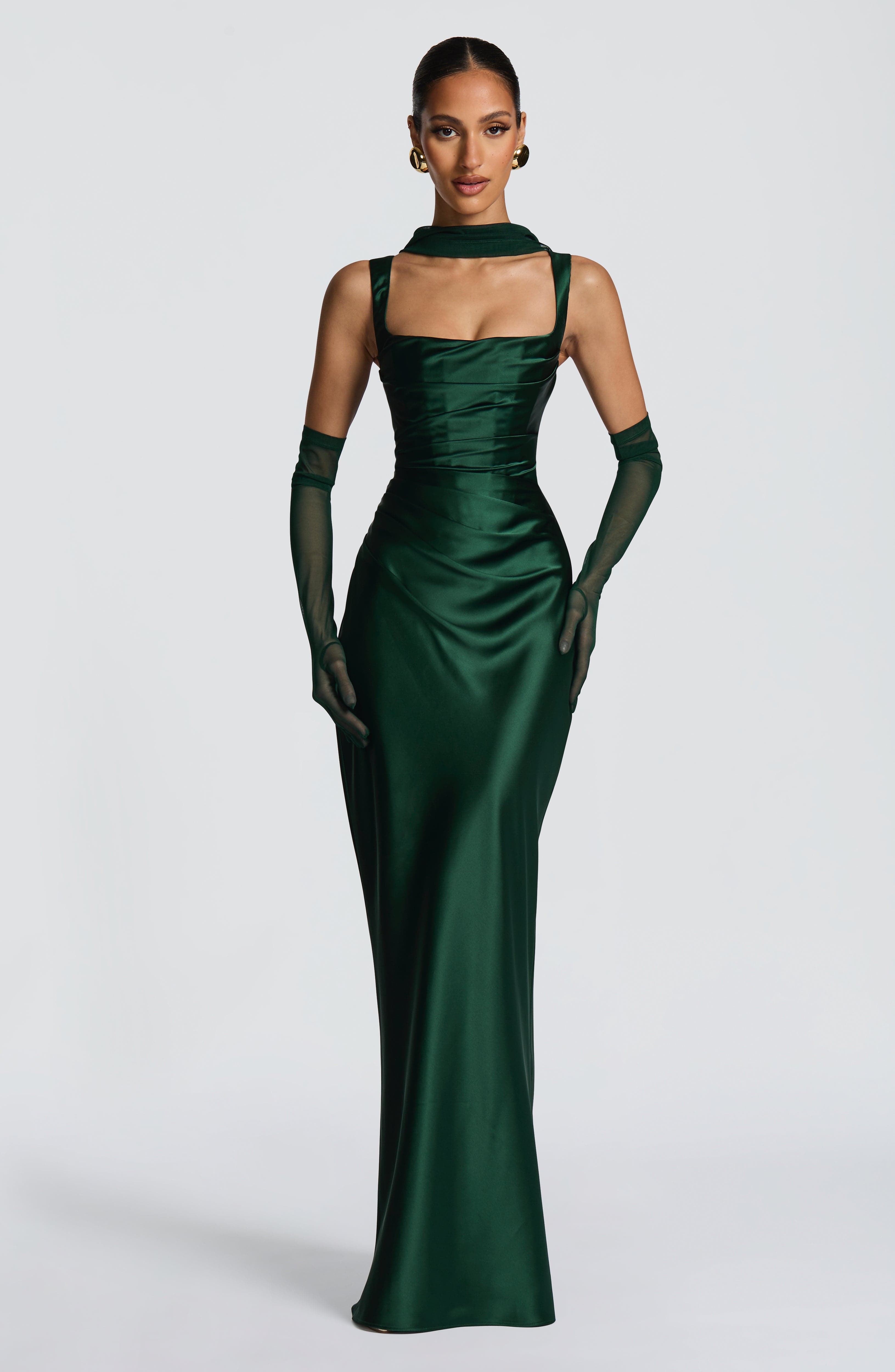 Calanthe Maxi Dress - Emerald - Napalia