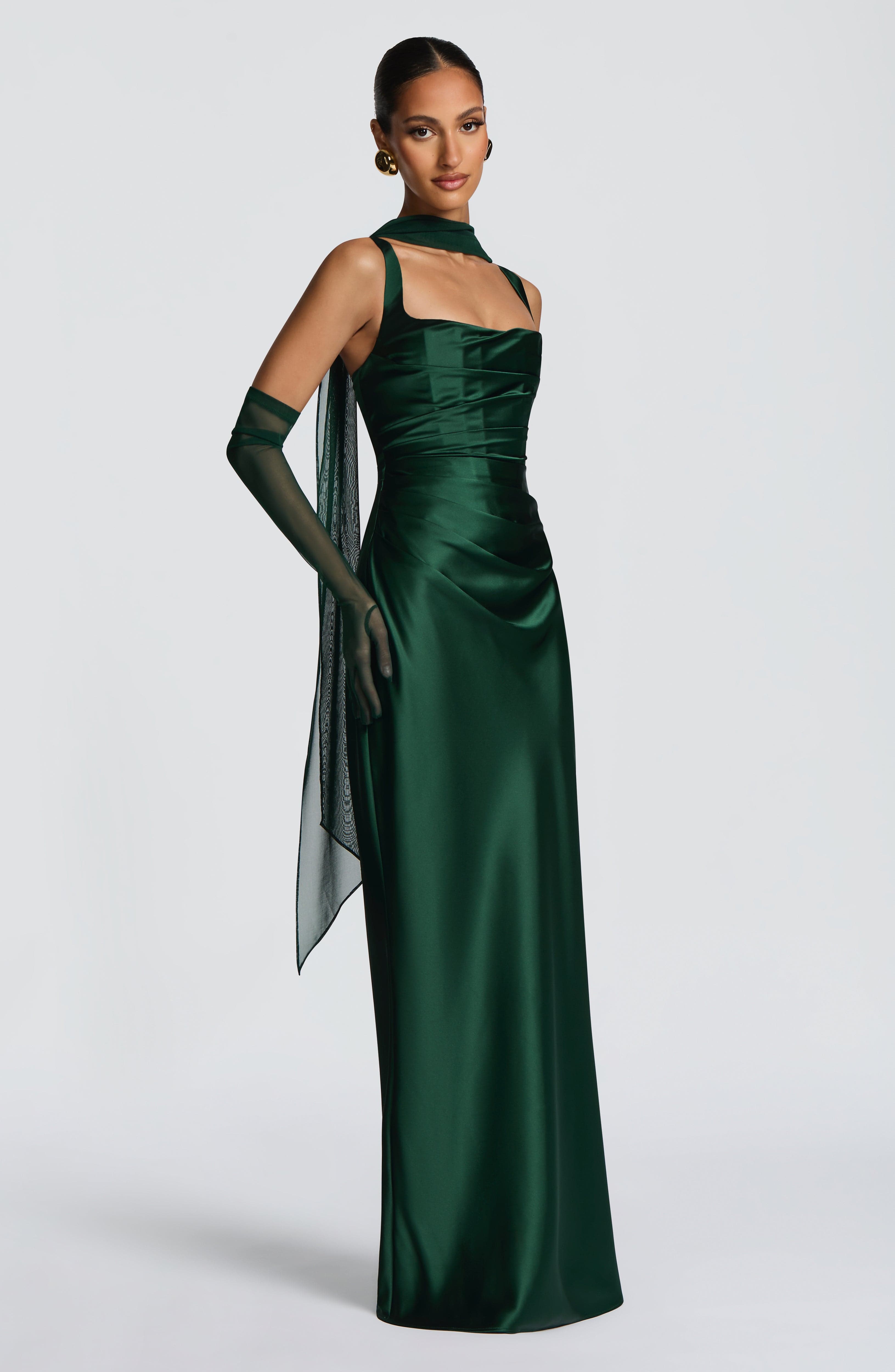 Calanthe Maxi Dress - Emerald - Napalia
