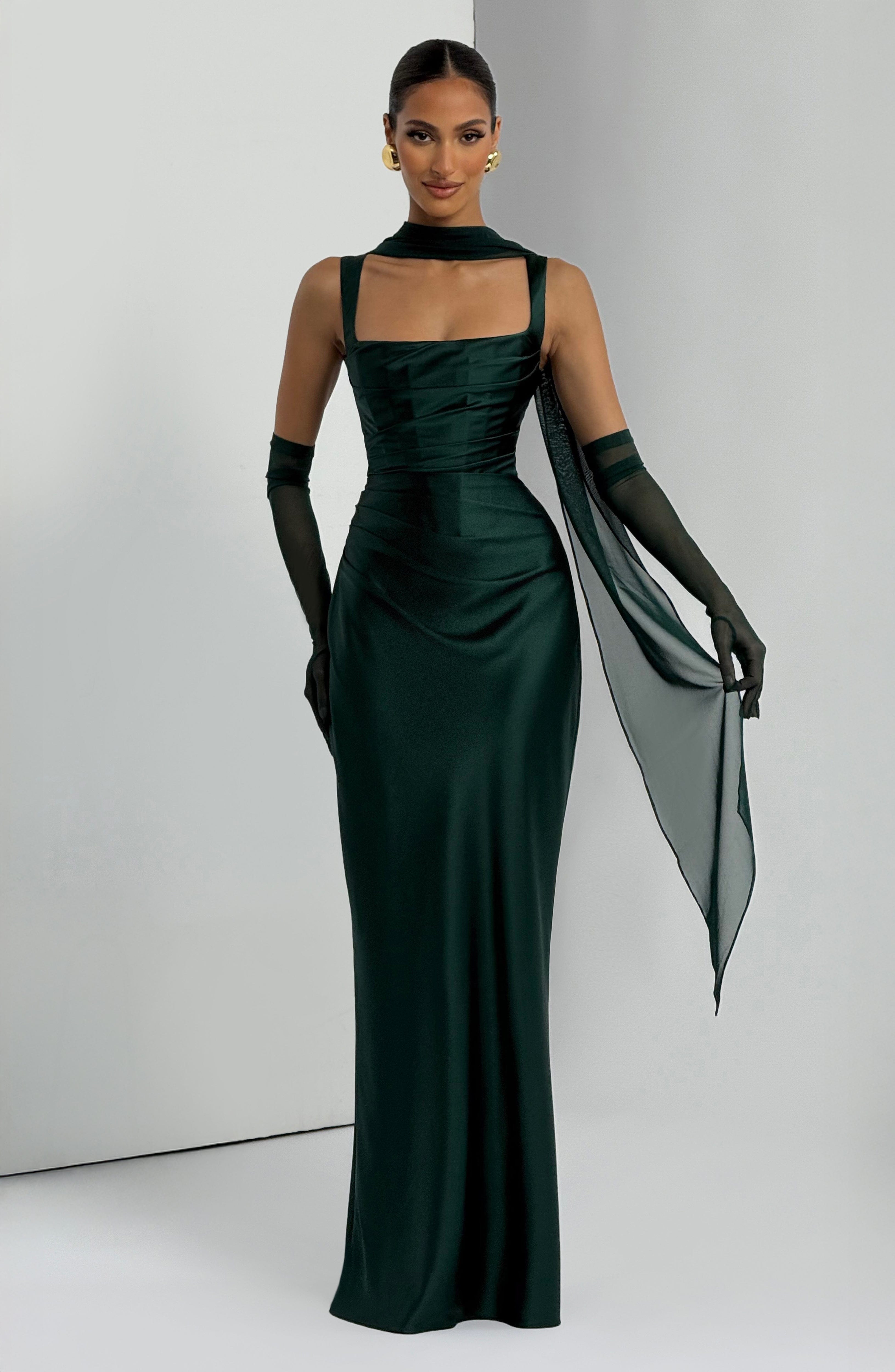 Calanthe Maxi Dress - Emerald - Napalia