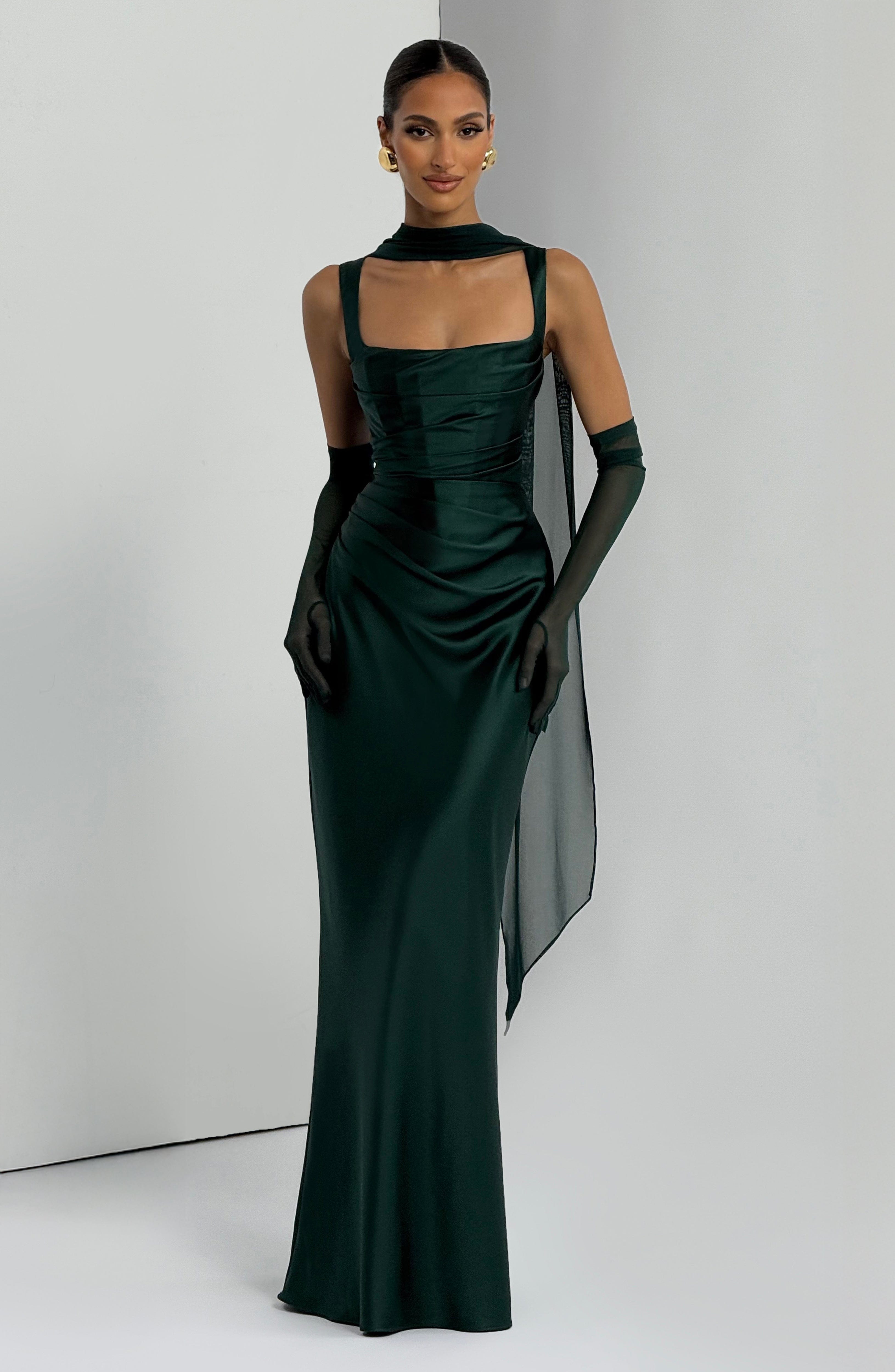 Calanthe Maxi Dress - Emerald - Napalia