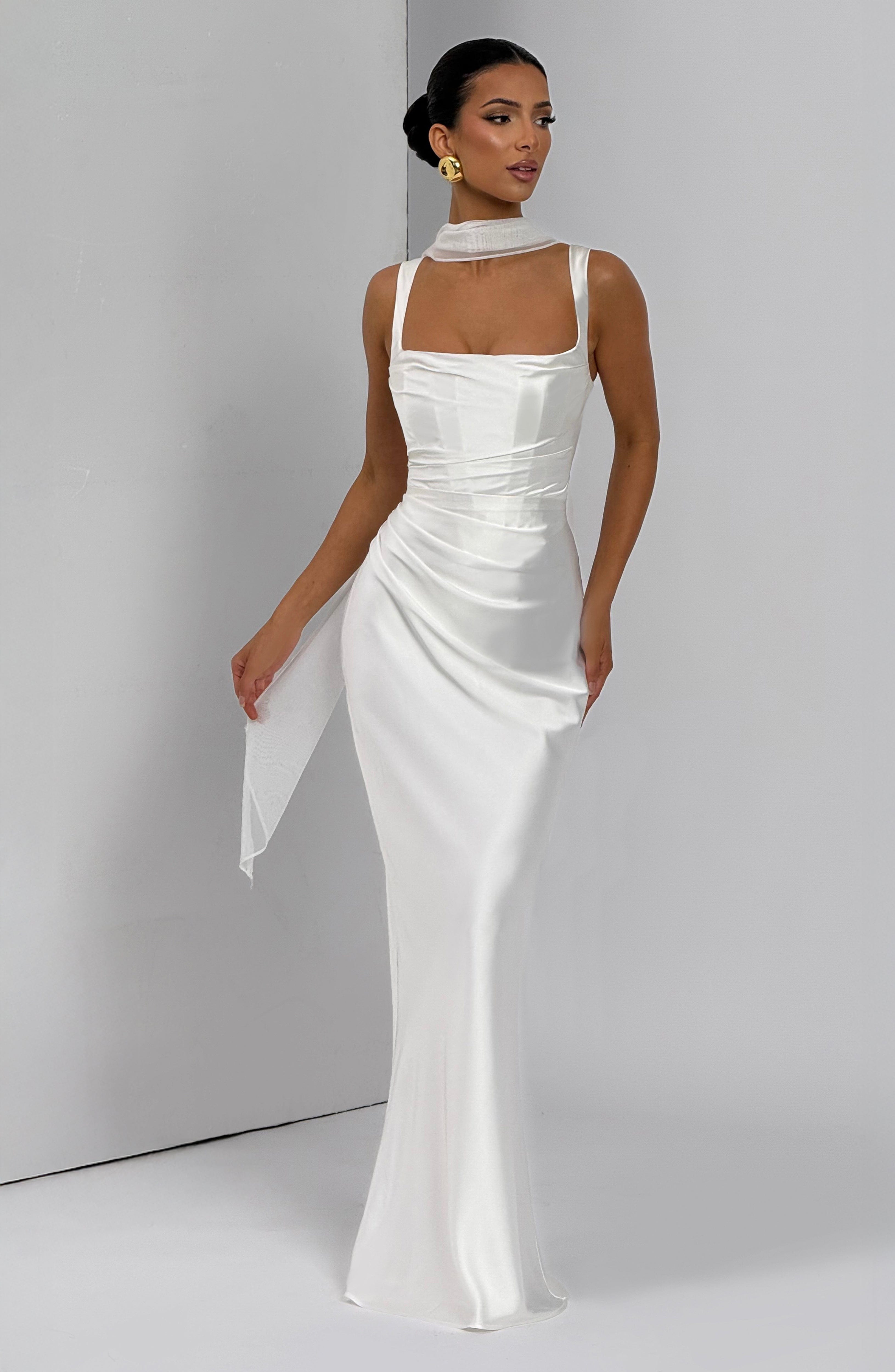 Calanthe Maxi Dress - Ivory - Napalia