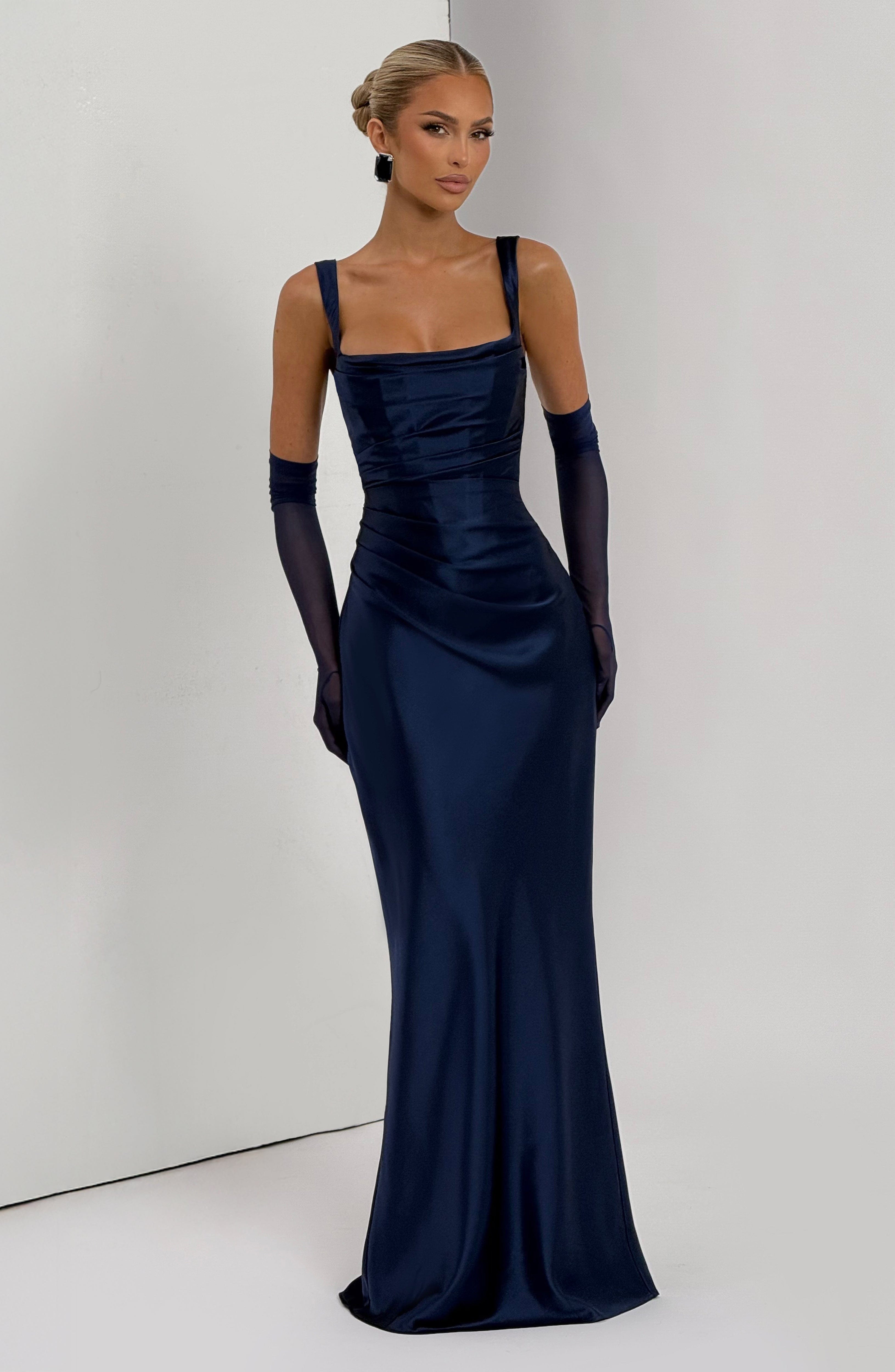 Calanthe Maxi Dress - Navy - Napalia