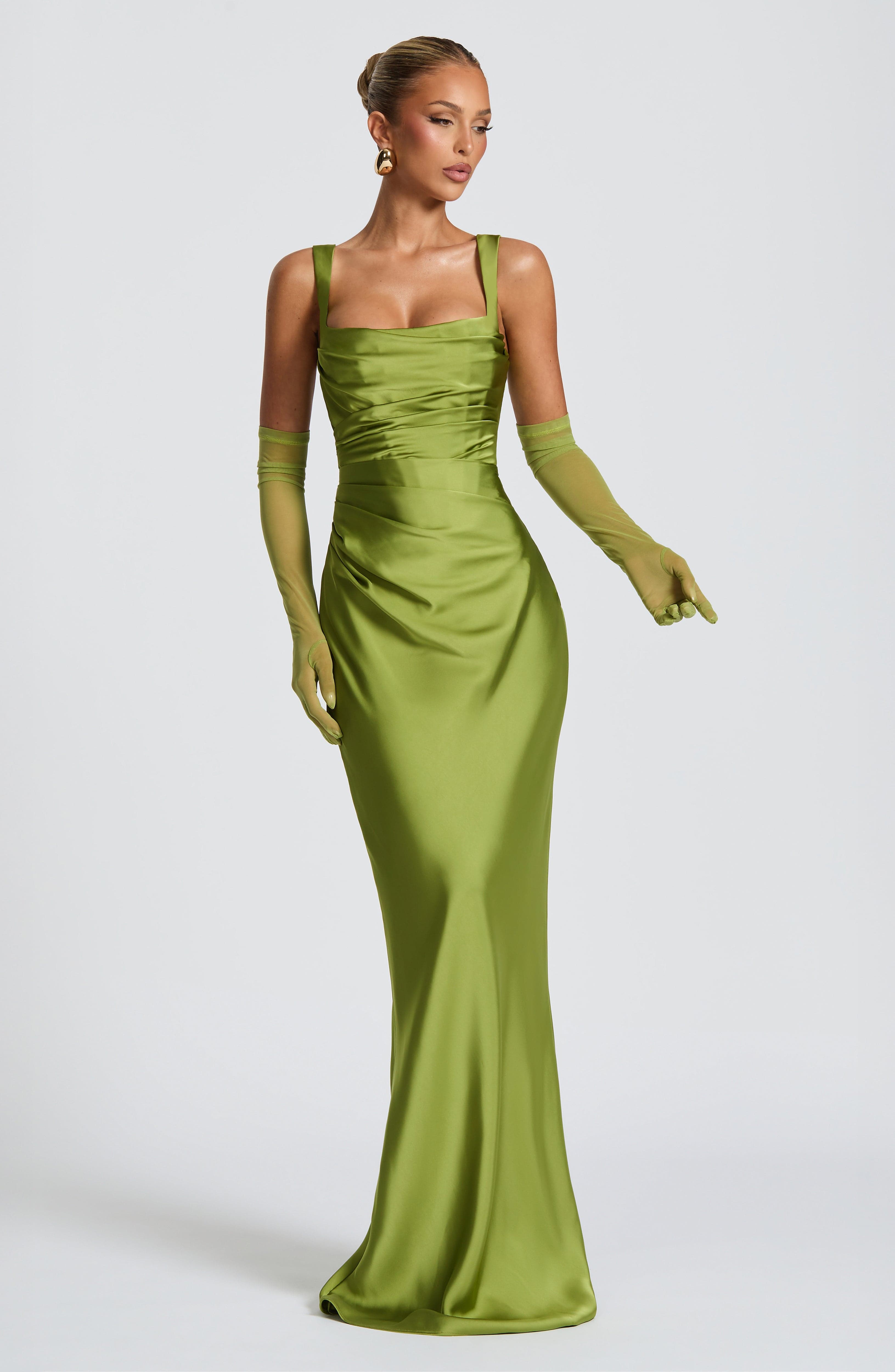 Calanthe Maxi Dress - Olive - Napalia