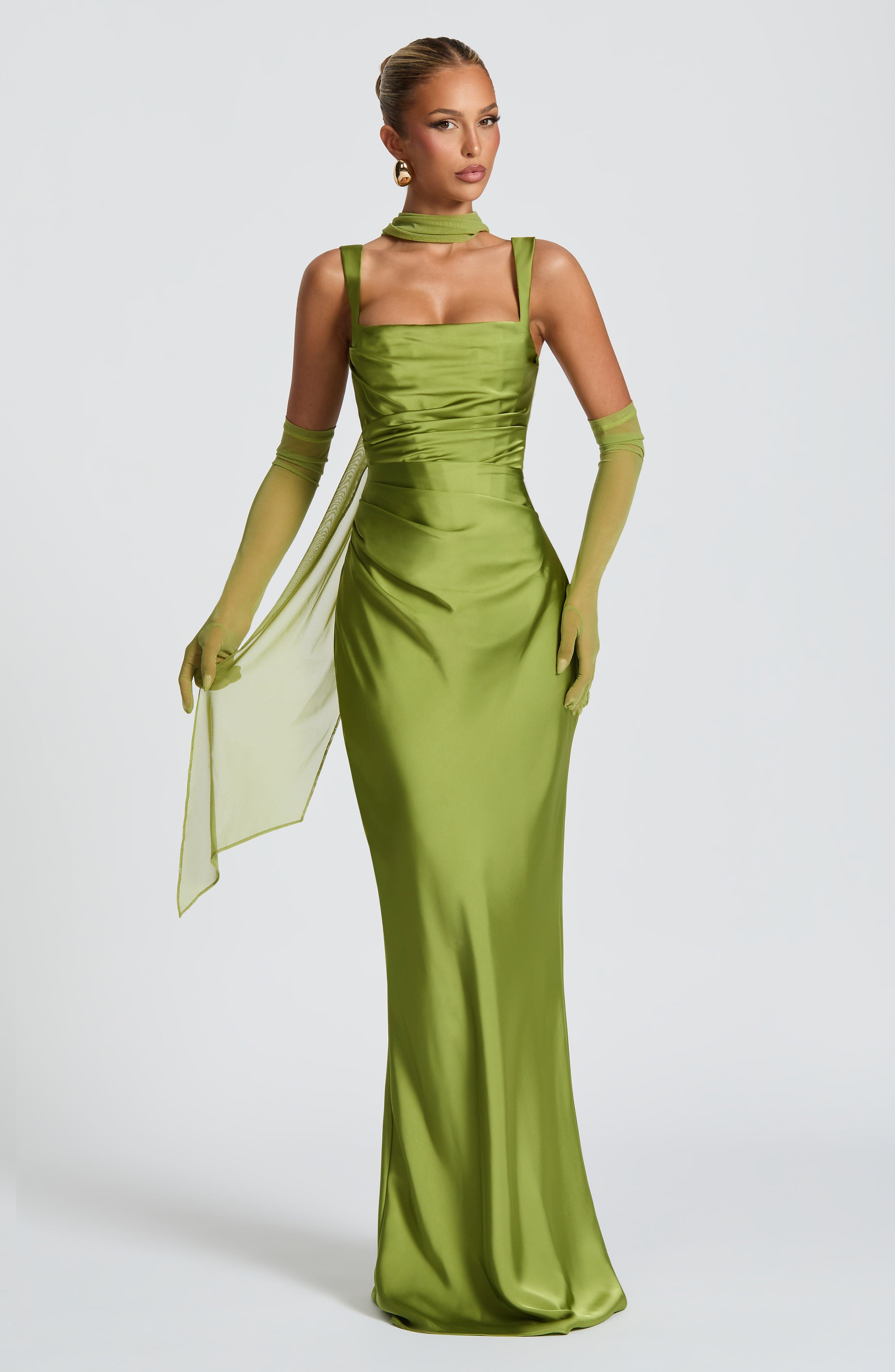 Calanthe Maxi Dress - Olive - Napalia