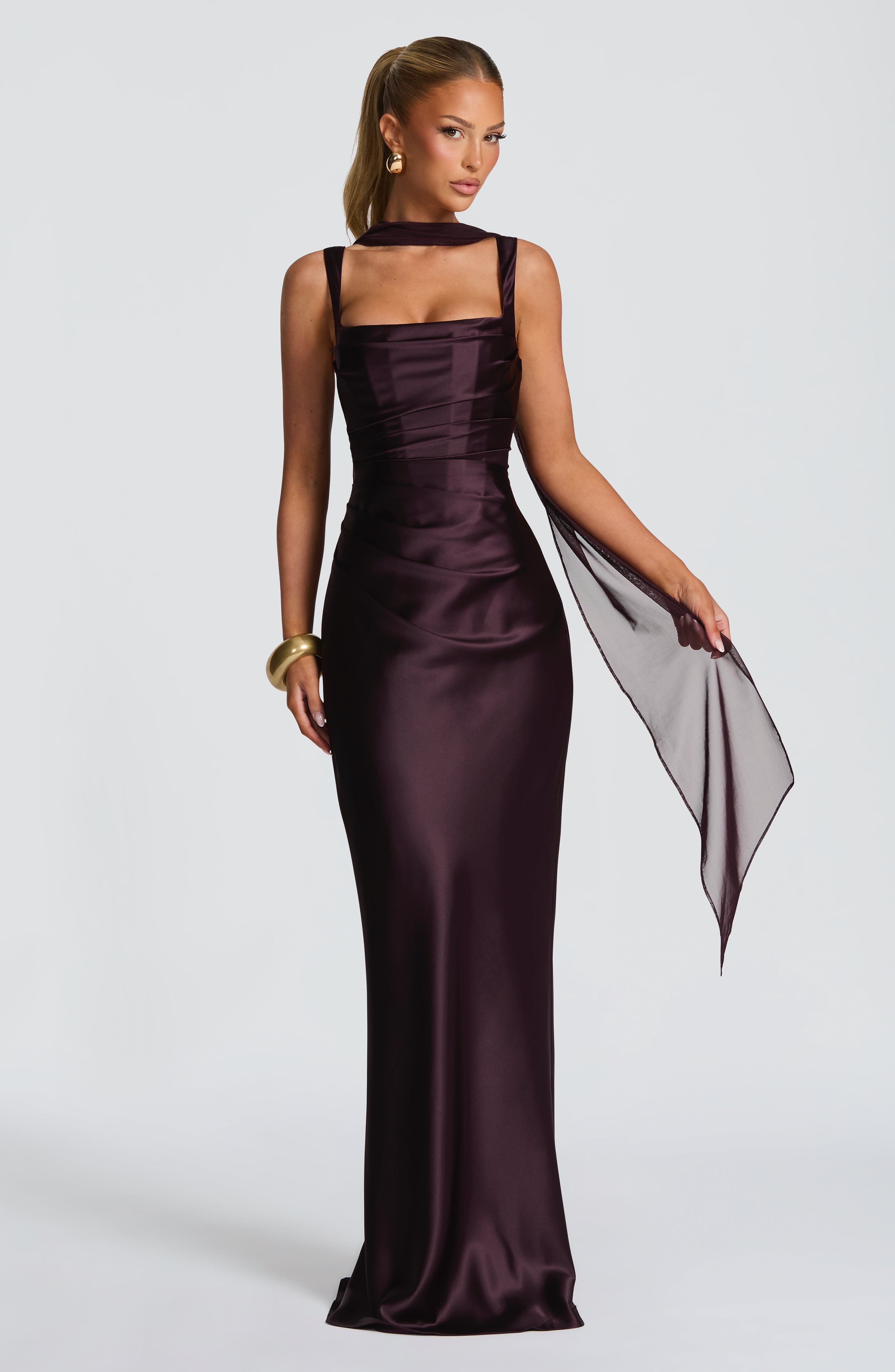 Calanthe Maxi Dress - Plum - Napalia