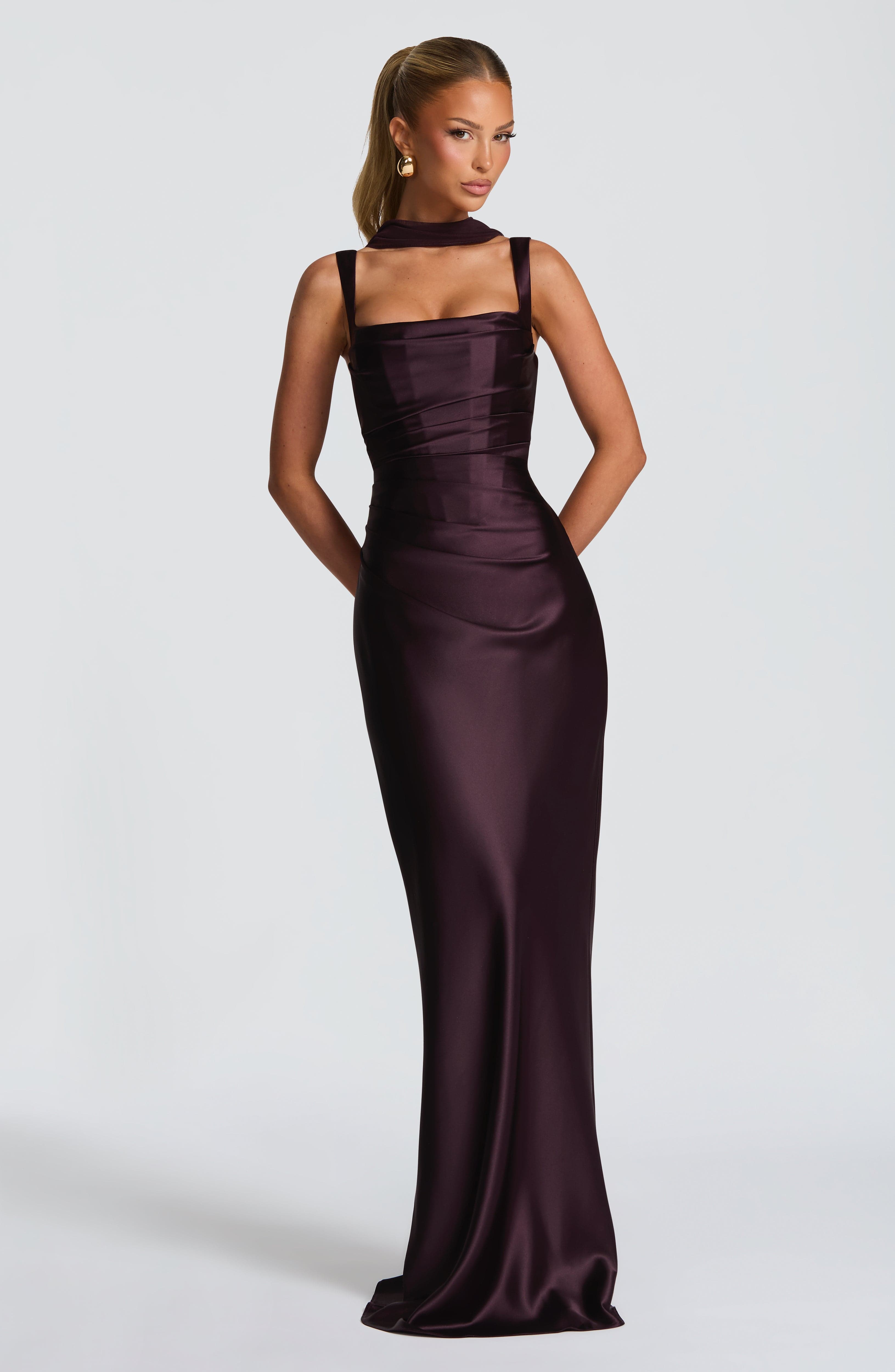 Calanthe Maxi Dress - Plum - Napalia