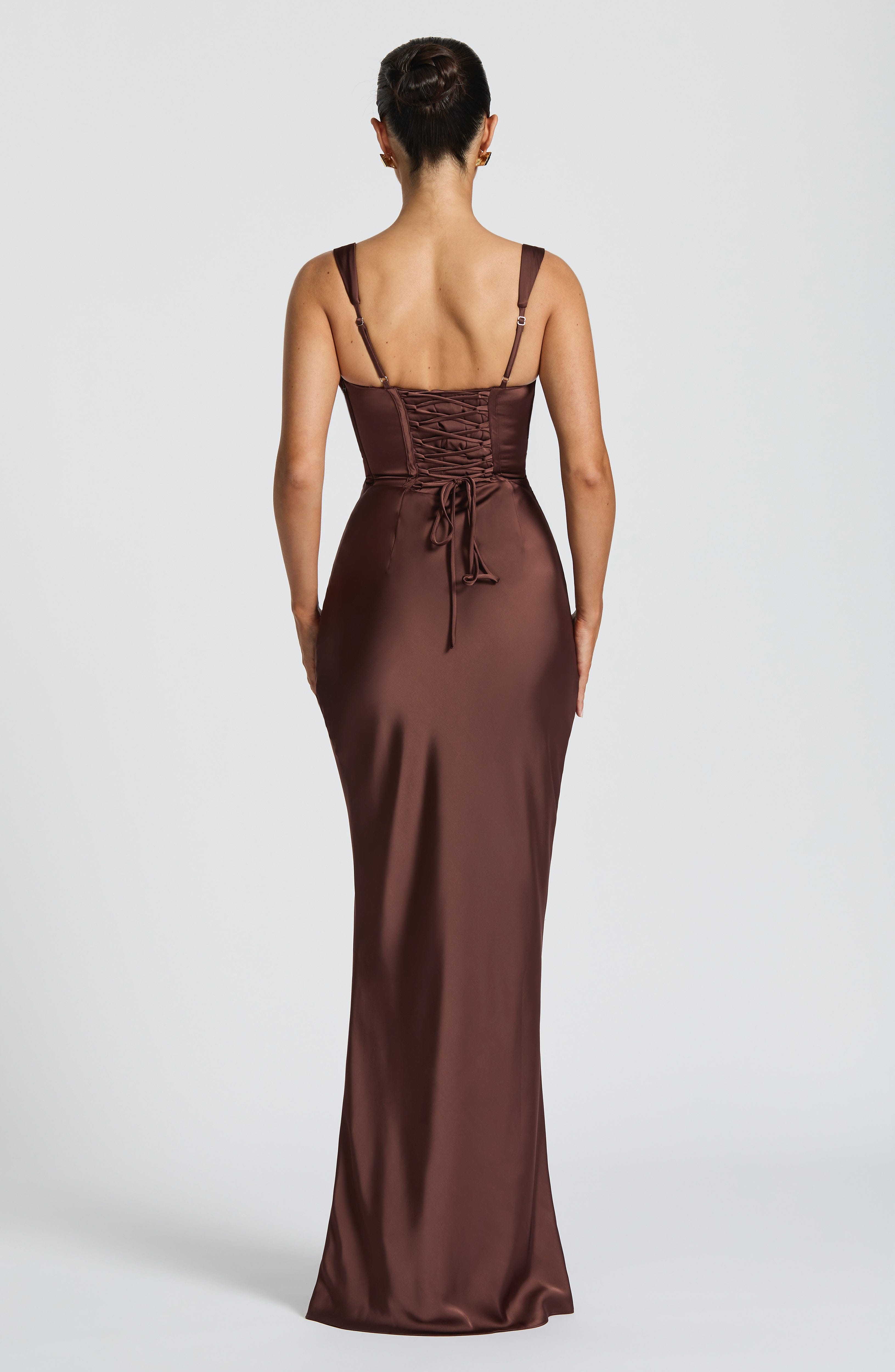 Calanthe Maxi Dress - Plum Brown - Napalia