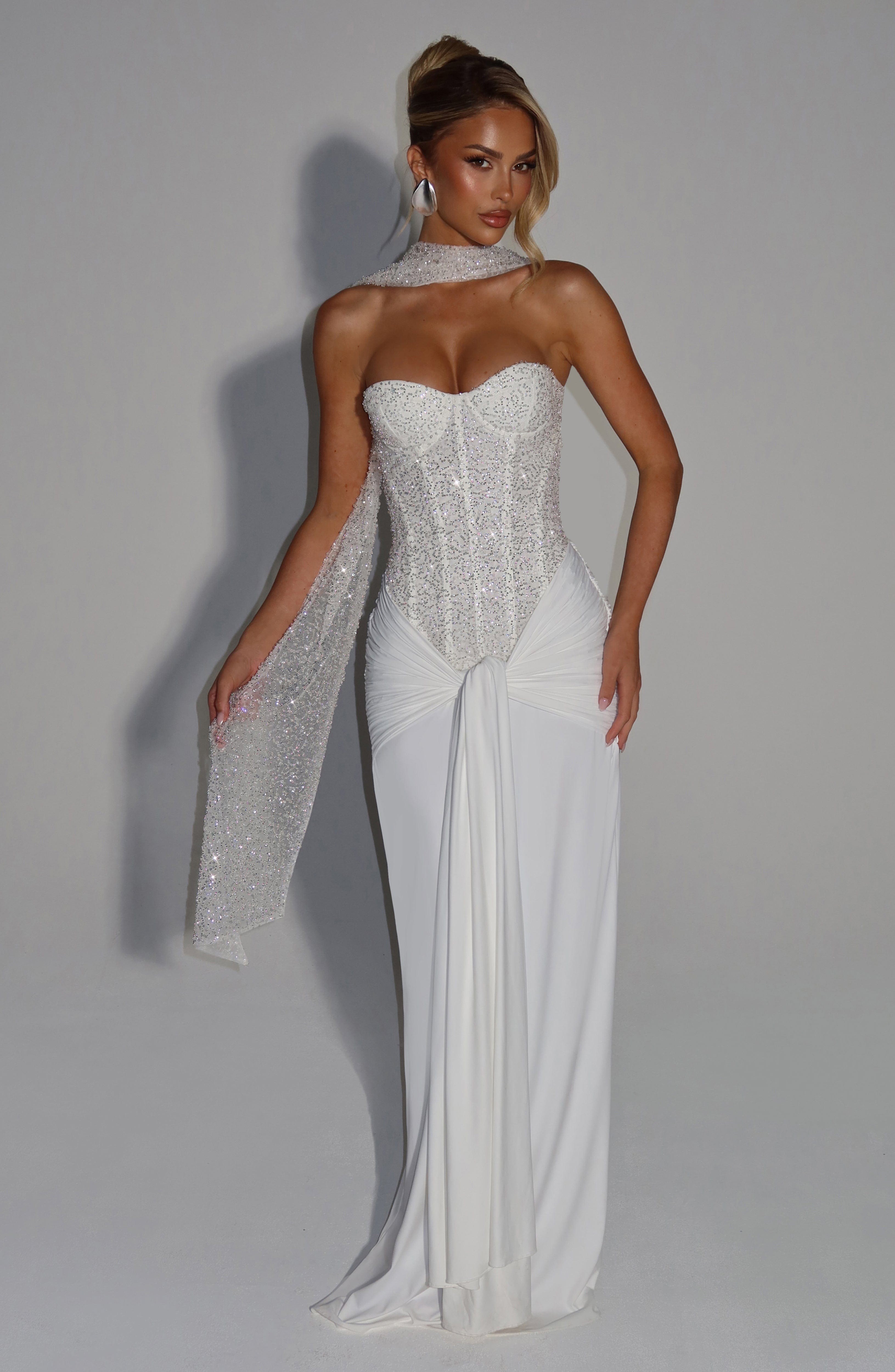 Carina Maxi Dress - Ivory - Napalia