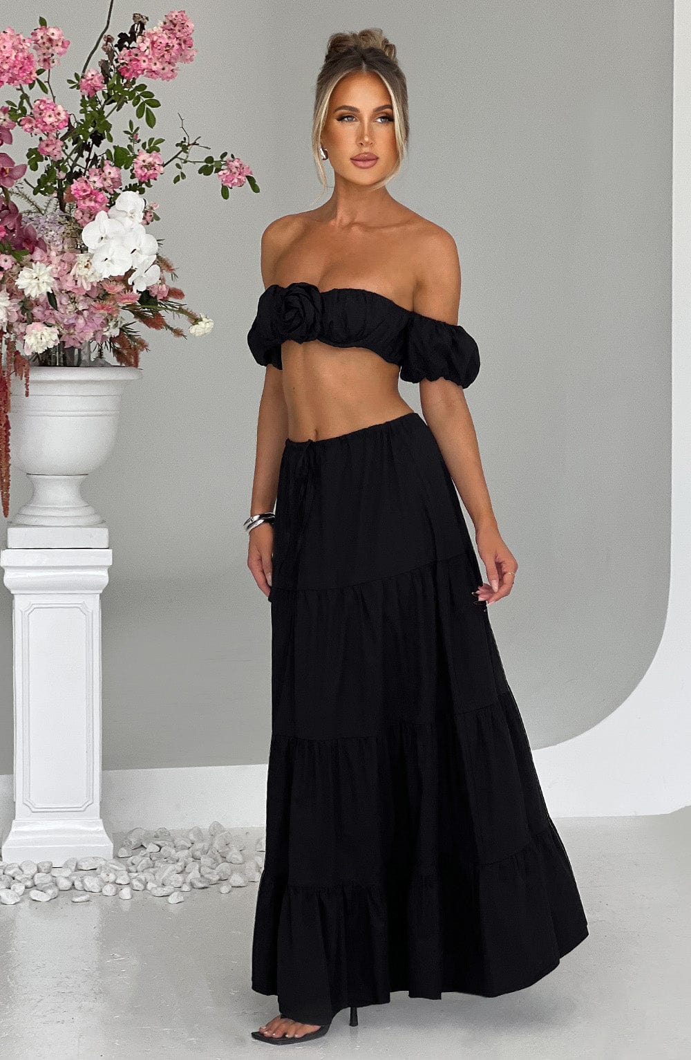 Carmen Maxi Skirt - Black - Napalia